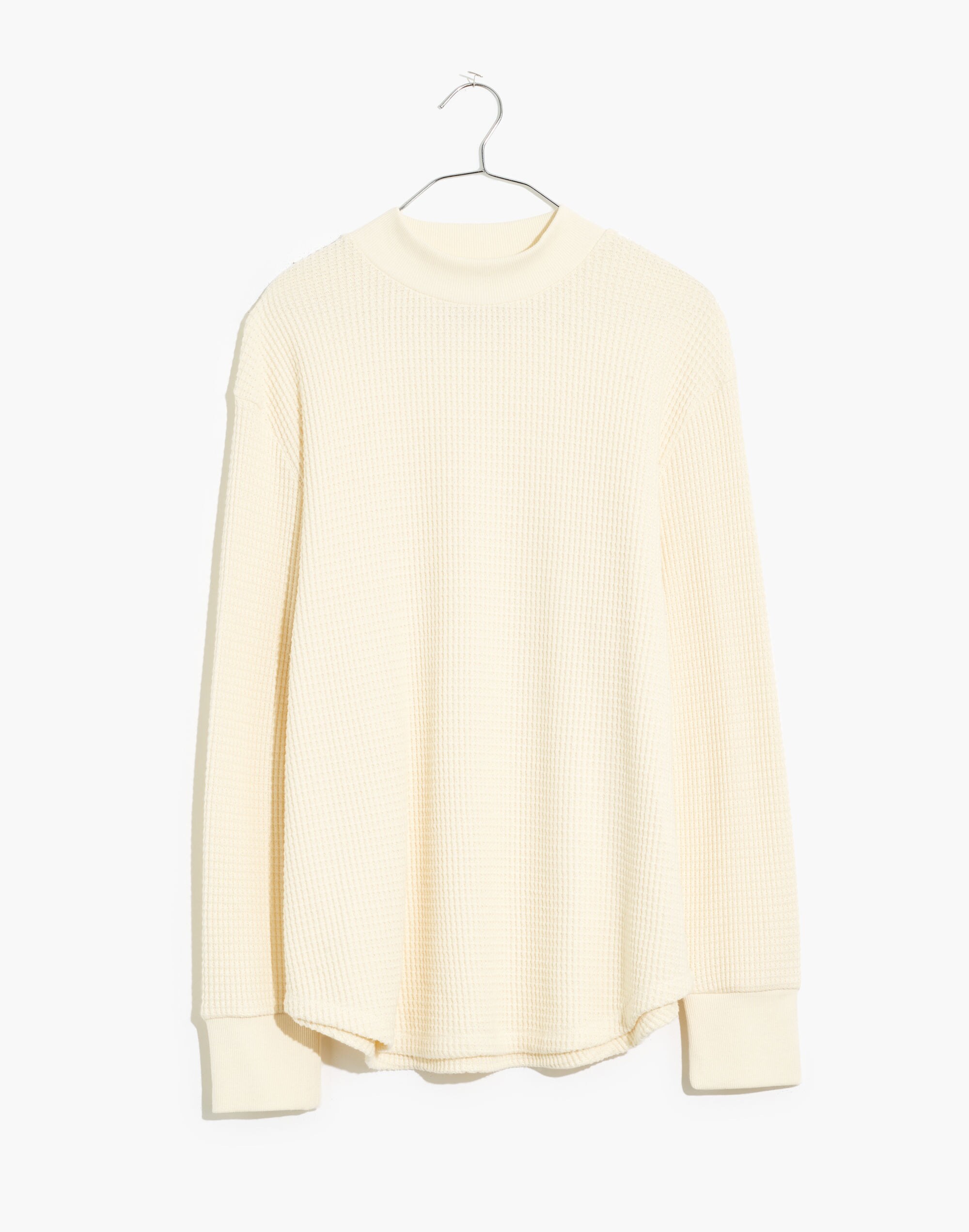 Mockneck Waffle Sweatshirt Tee