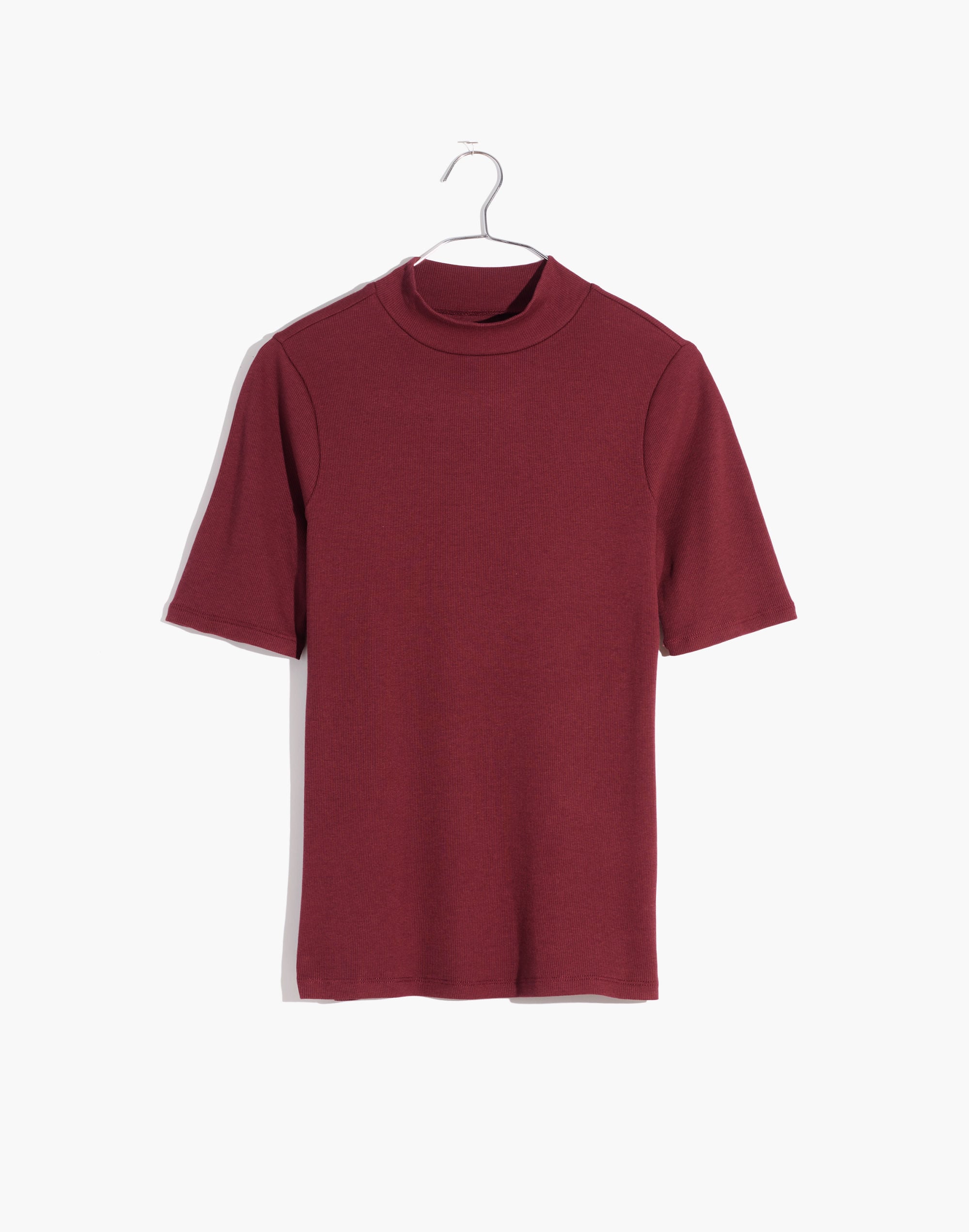 Drapey-Rib Mockneck Top