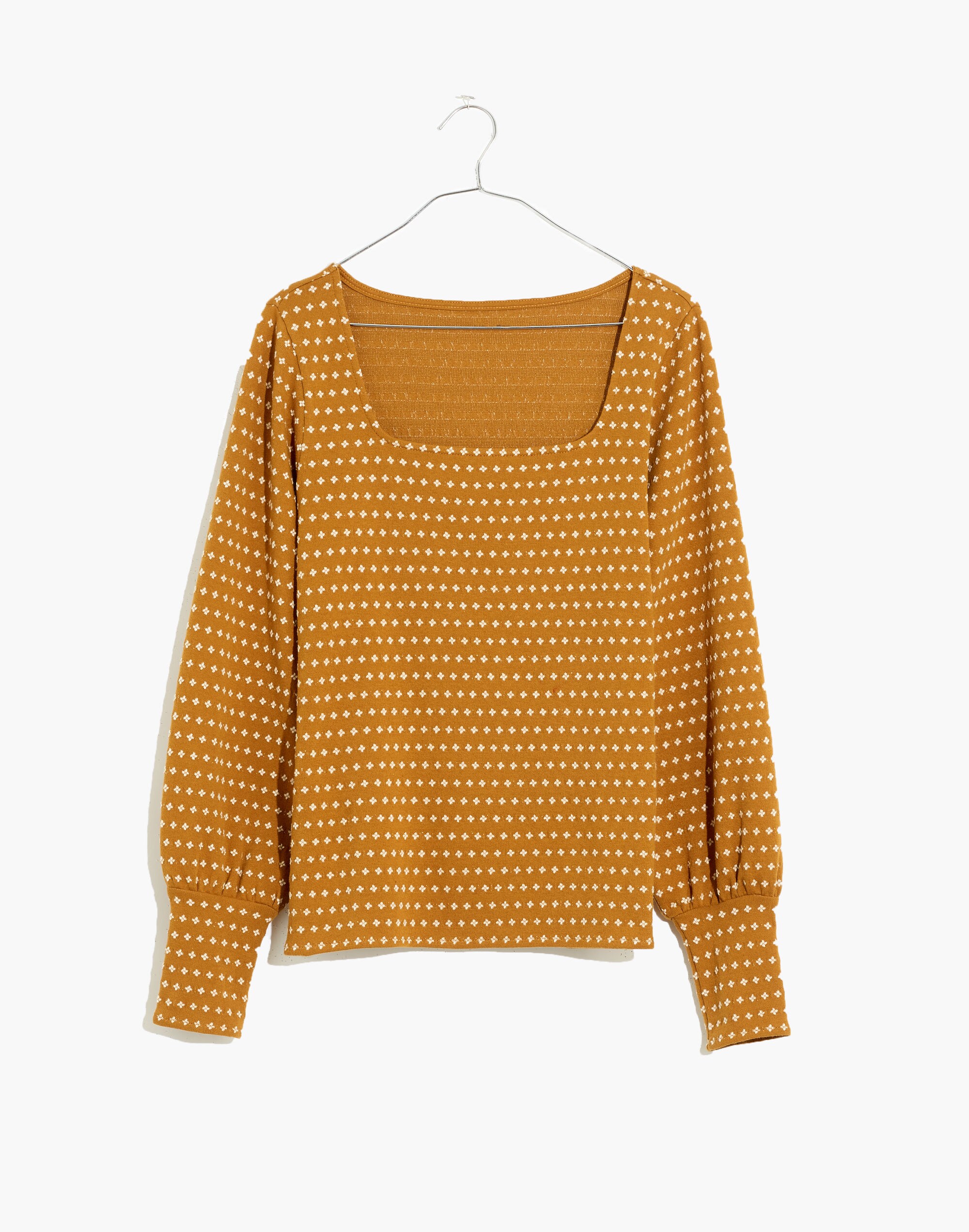 Floral Jacquard Square-Neck Top | Madewell