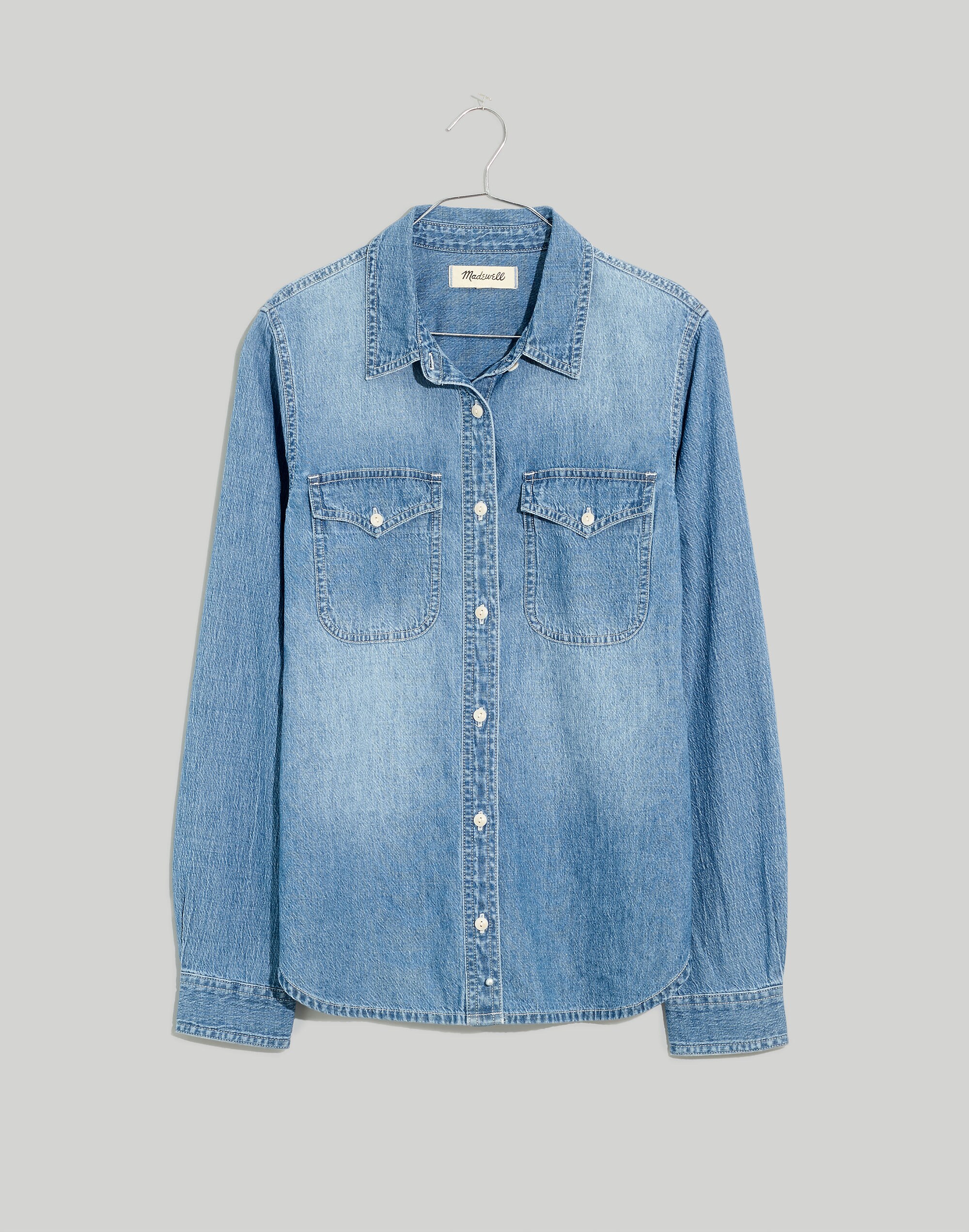 Denim Button-Up Shirt in Bluffton Wash