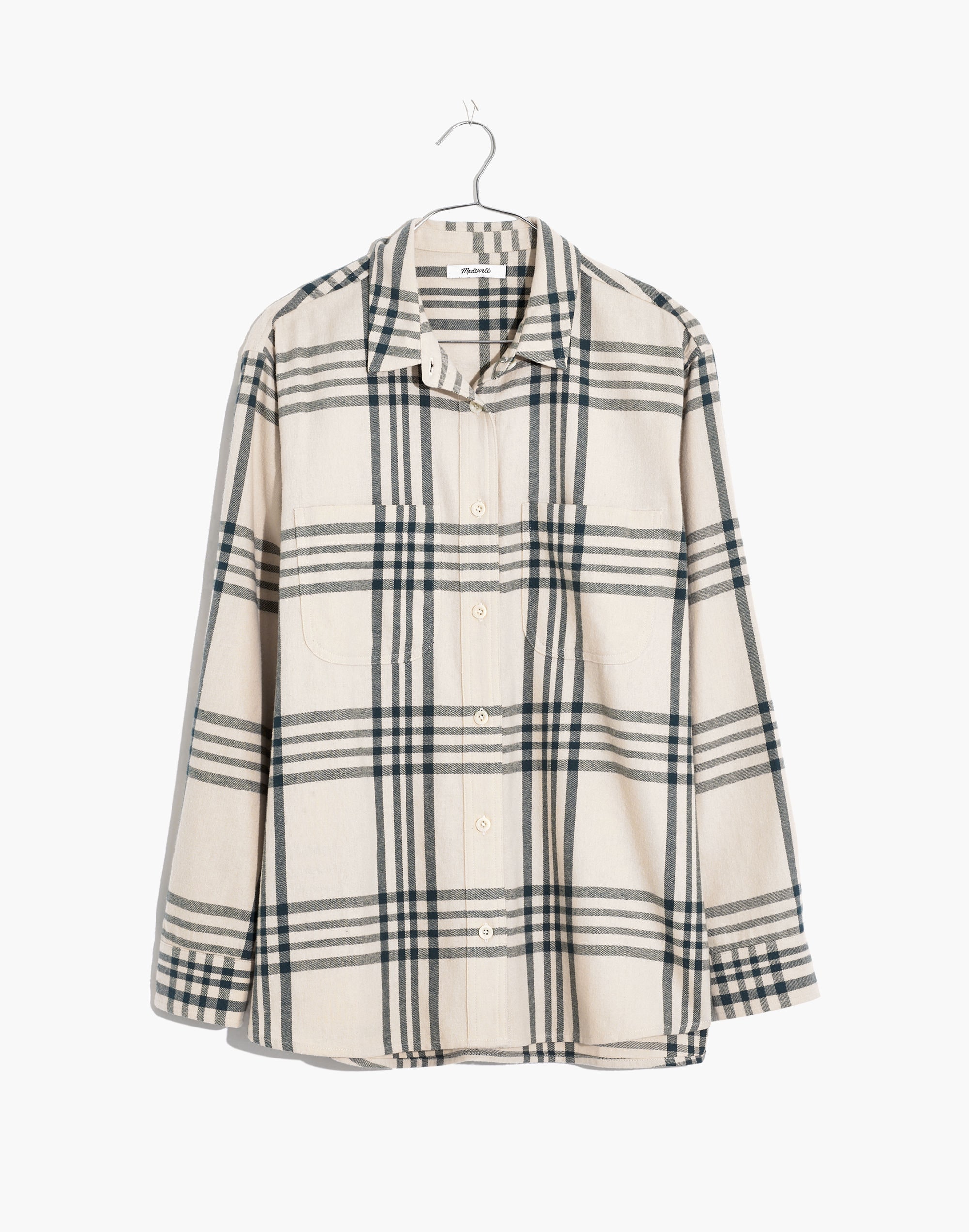 Oversized Ex-Boyfriend Swing Shirt in Windowpane