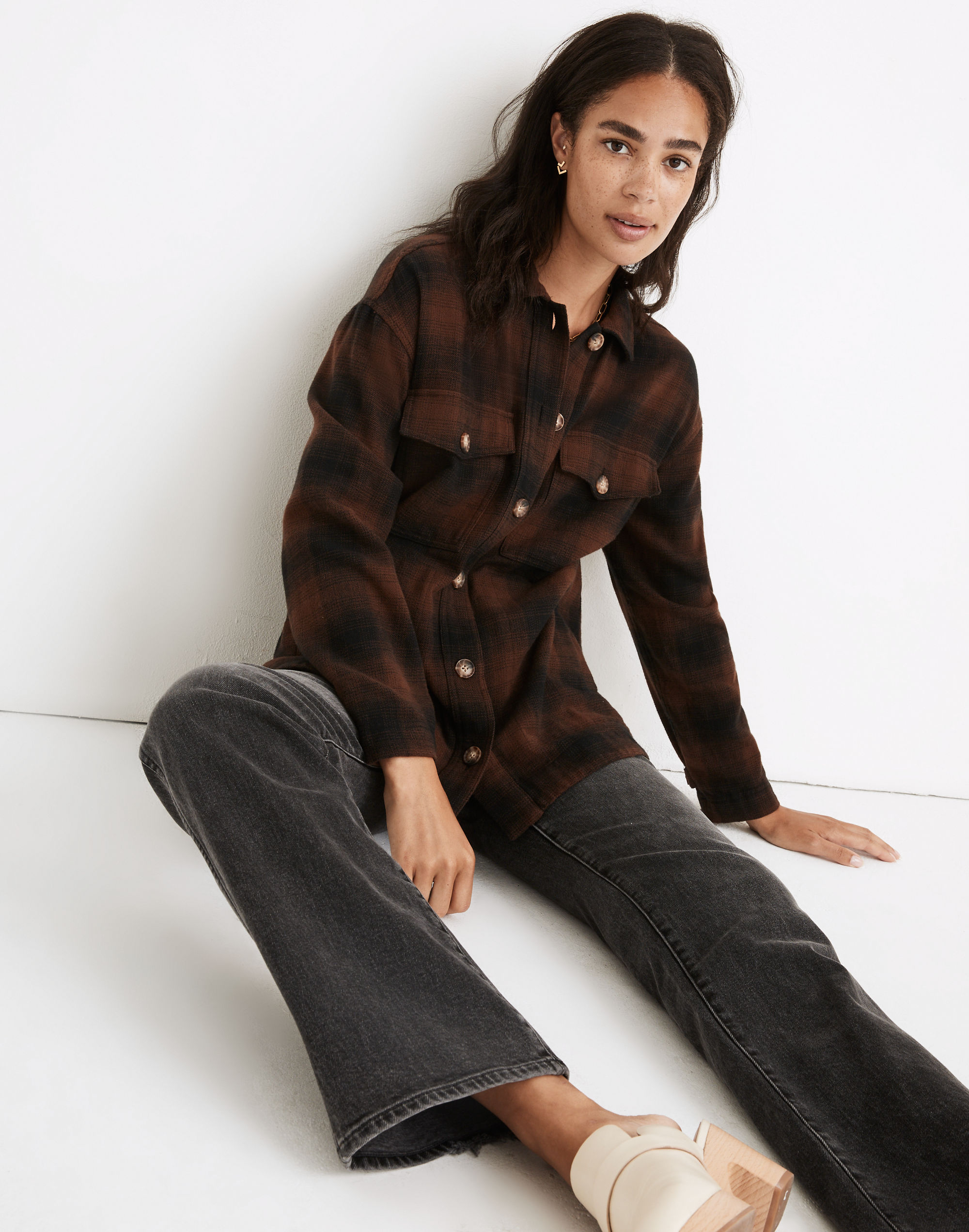 Flannel Shirt-Jacket in Gelston Plaid
