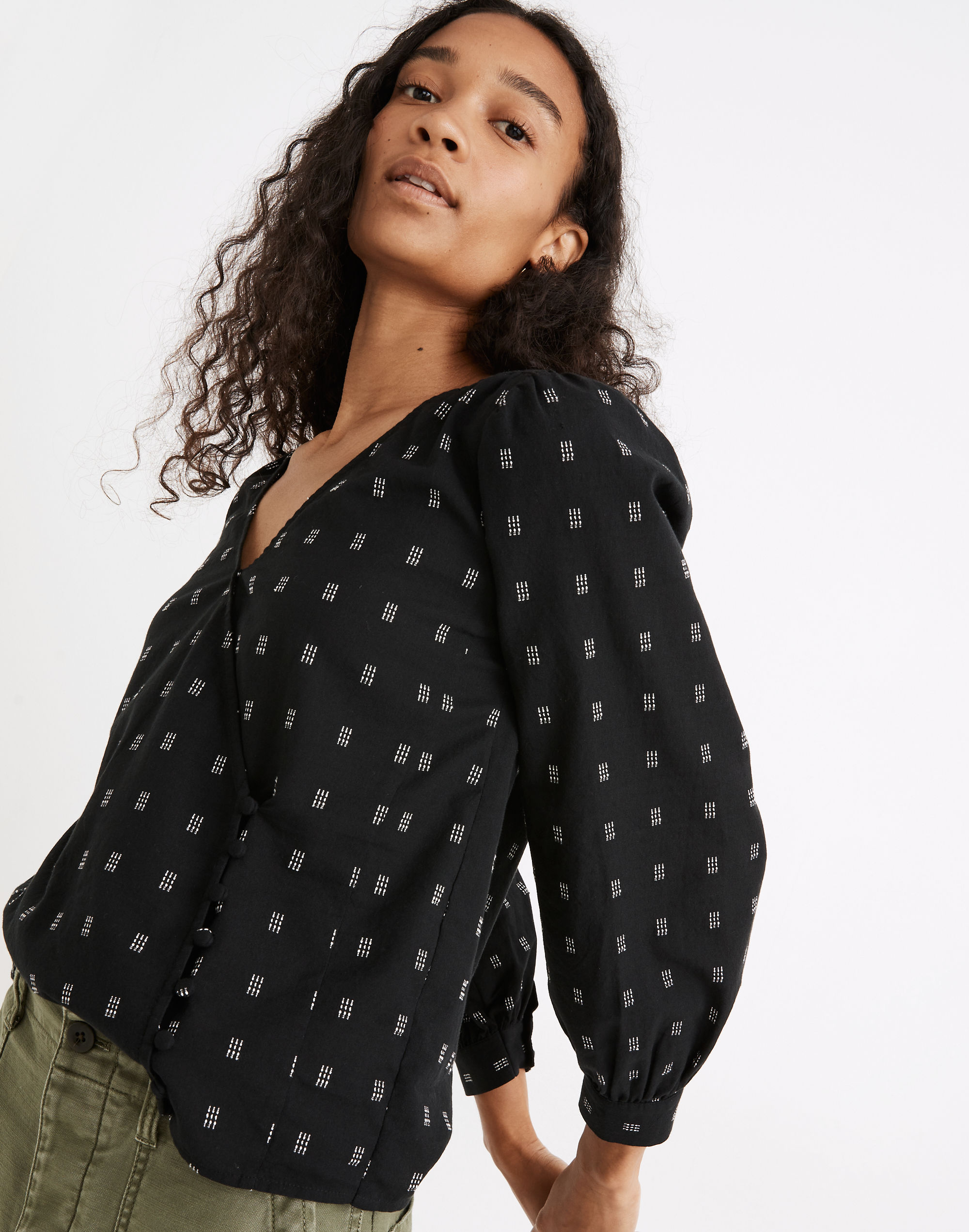 トップス ANDMARY Delta button tops ANDMARY】Delta button tops