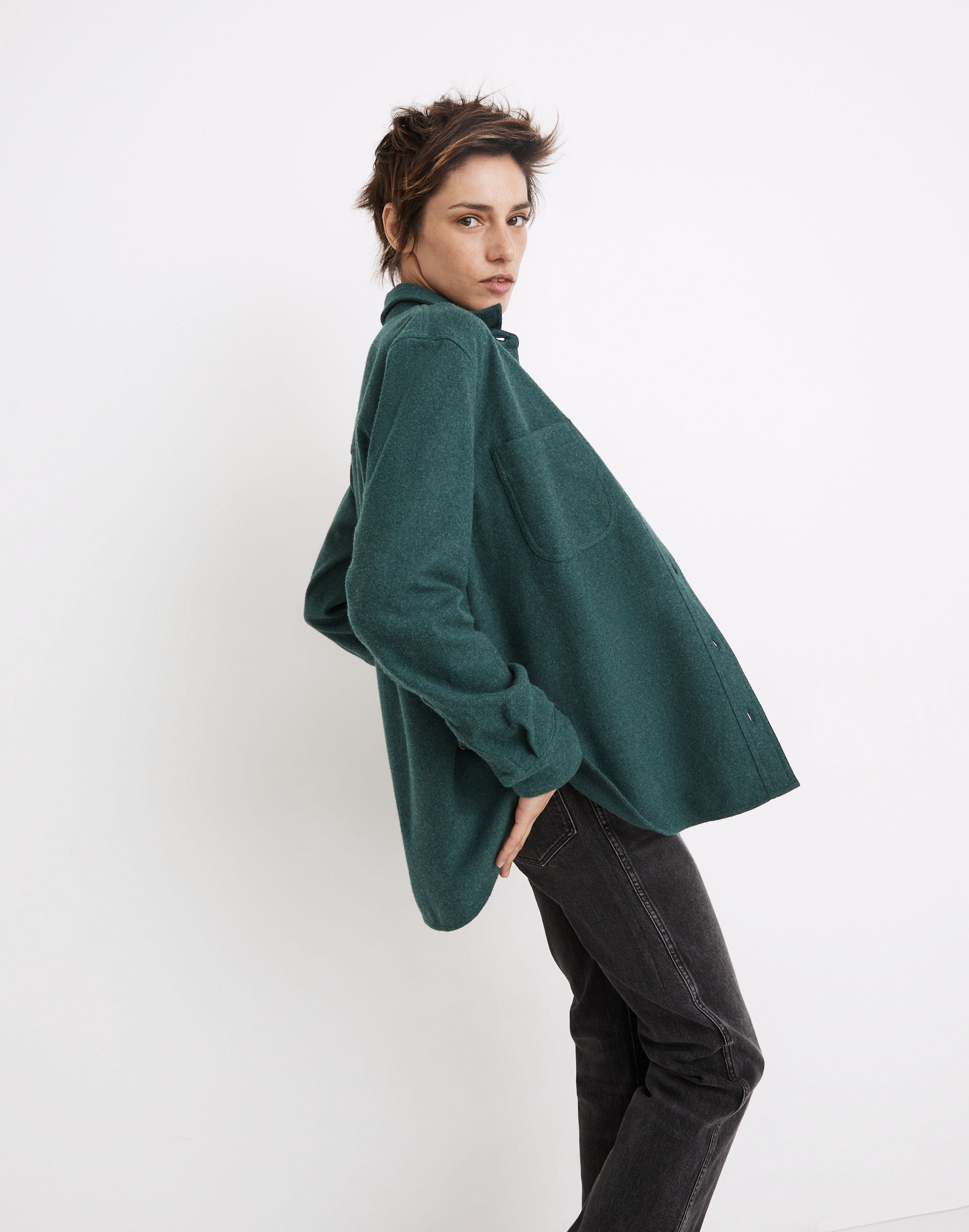 Flannel Oversized Ex-Boyfriend Swing Shirt