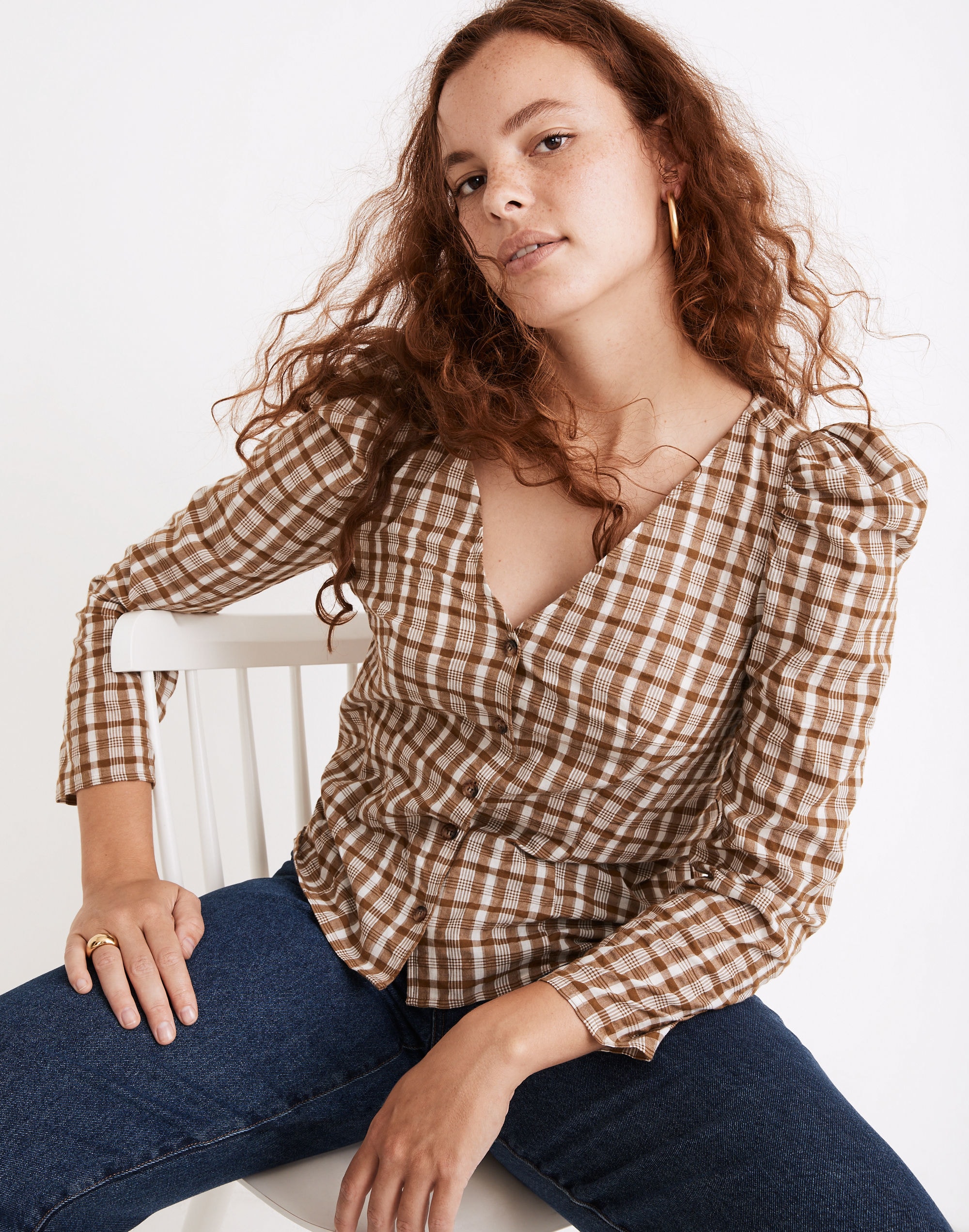 Westover Top in Sandown Plaid