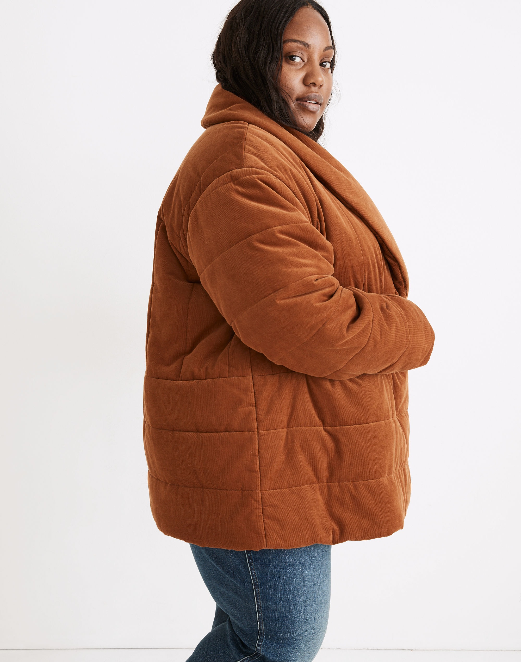 Plus Corduroy Ensley Quilted Jacket