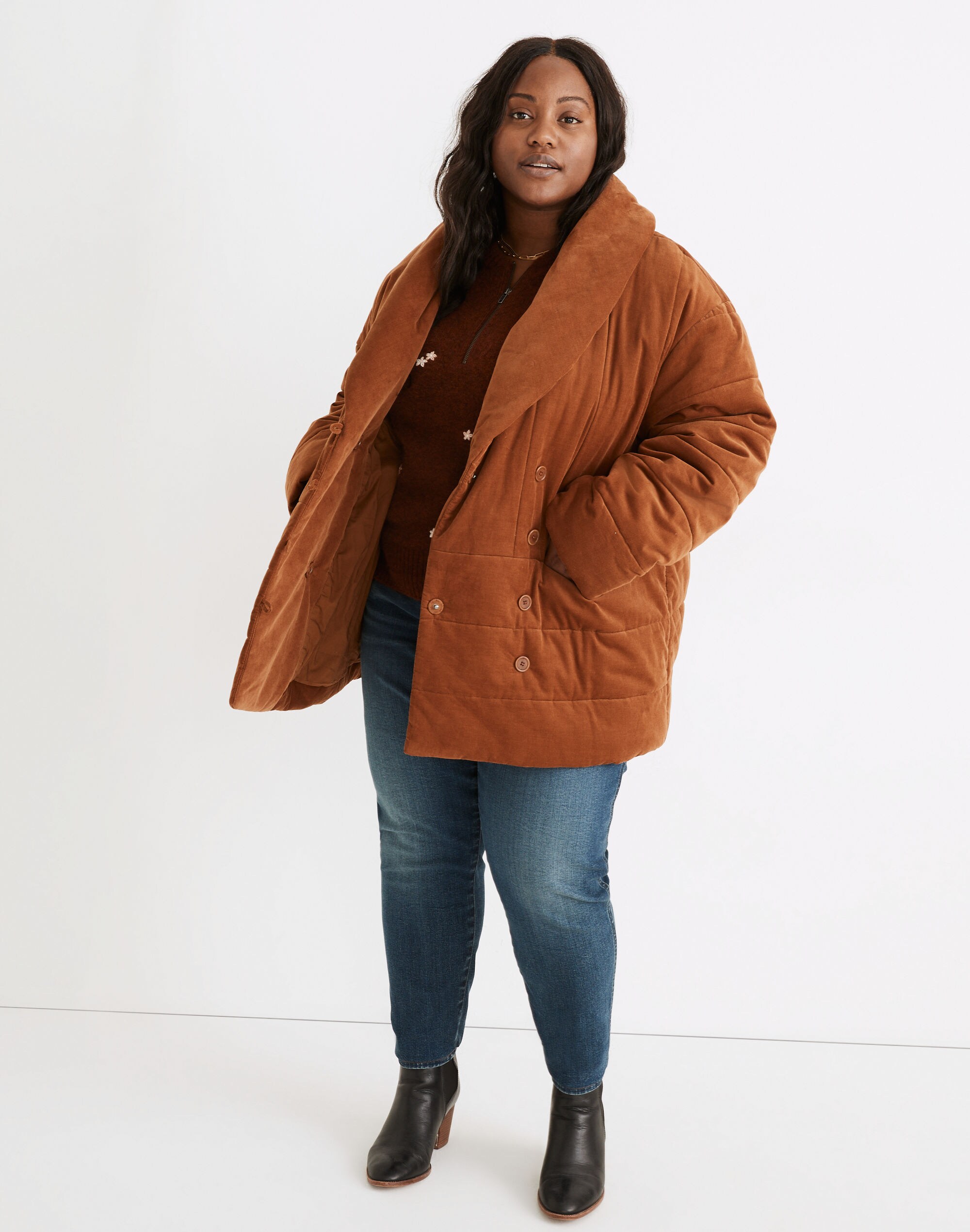 Plus Corduroy Ensley Quilted Jacket