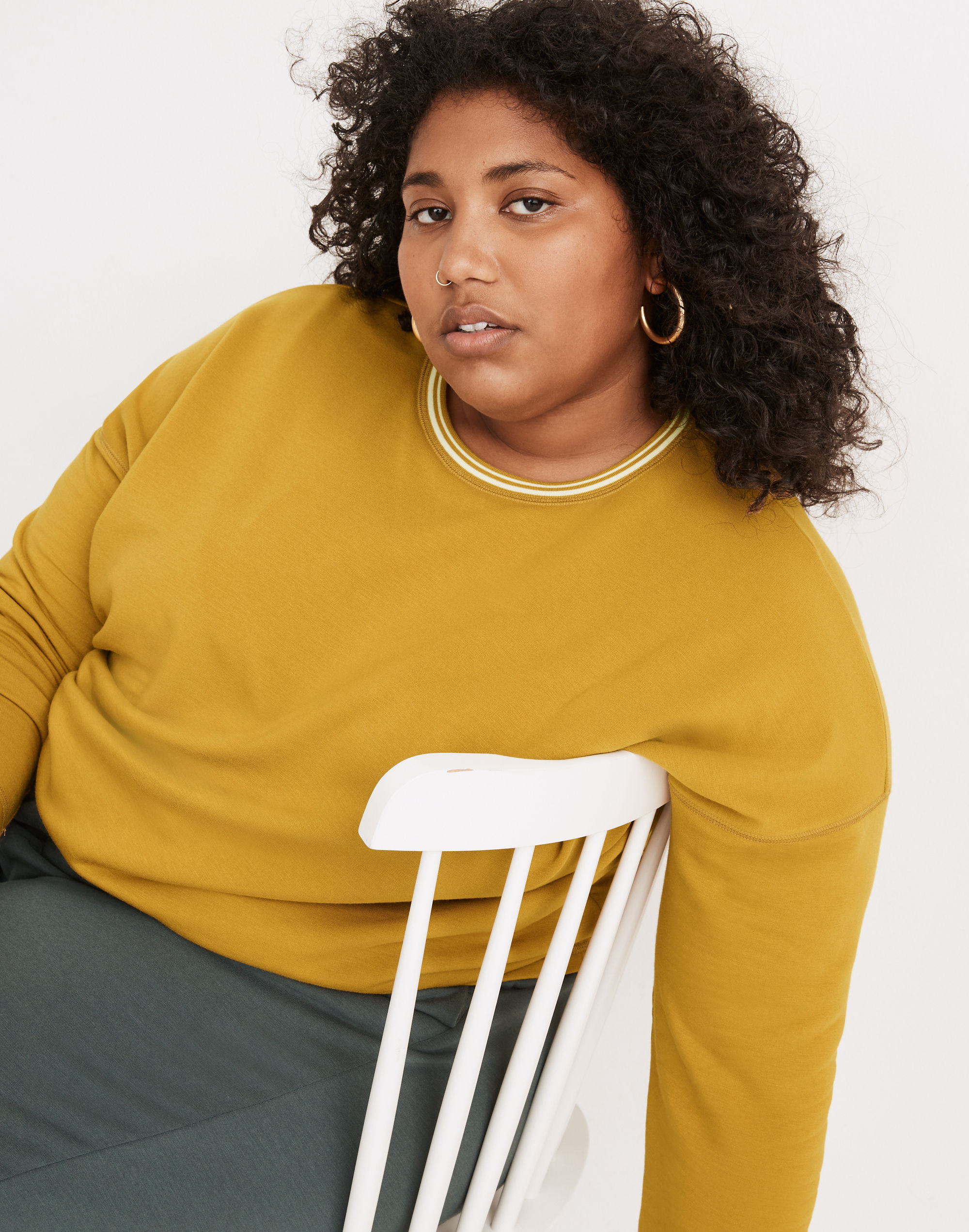 plus mwl superbrushed easygoing ringer sweatshirt