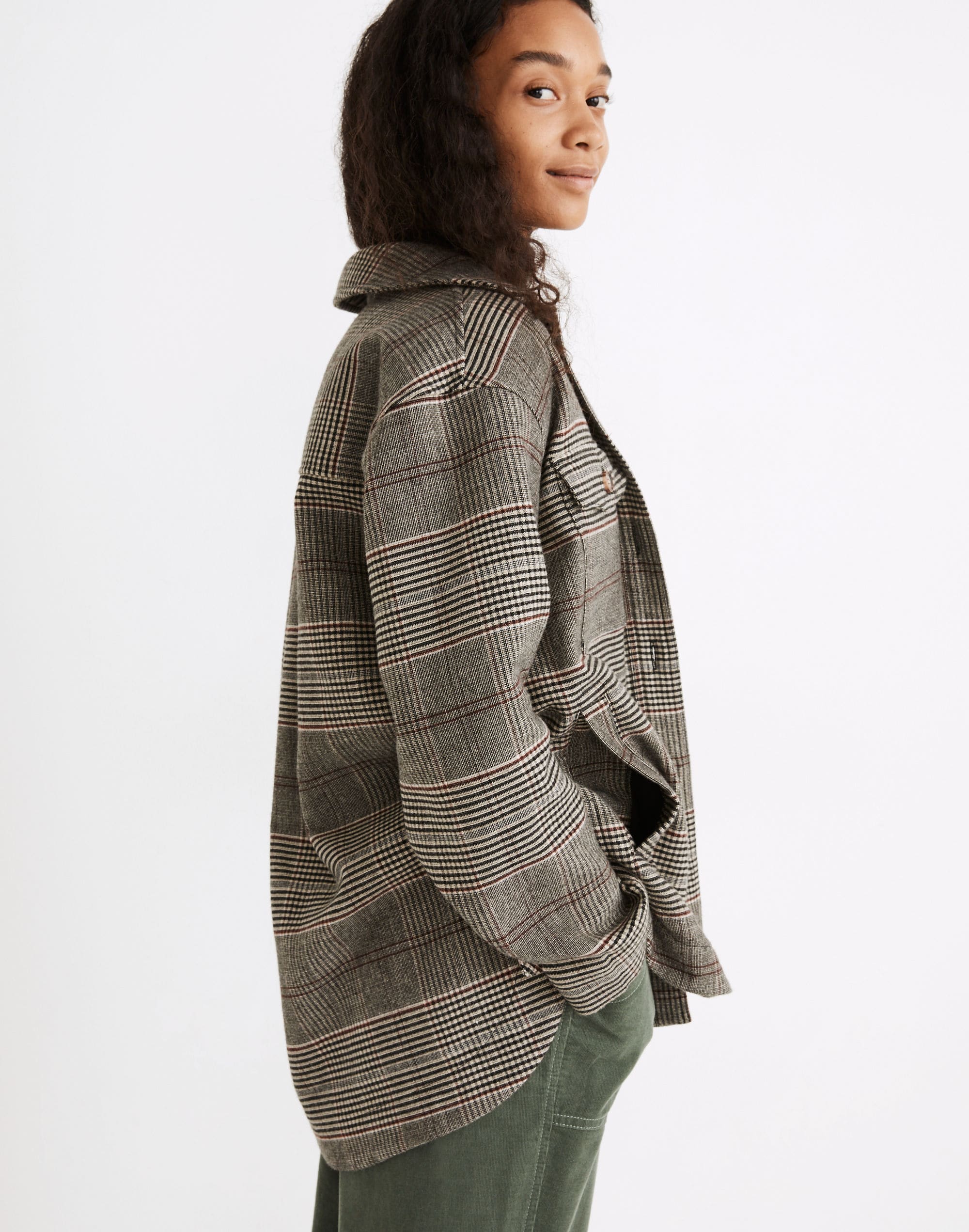 Bonded Flannel Shirt-Jacket in Cohancy Plaid