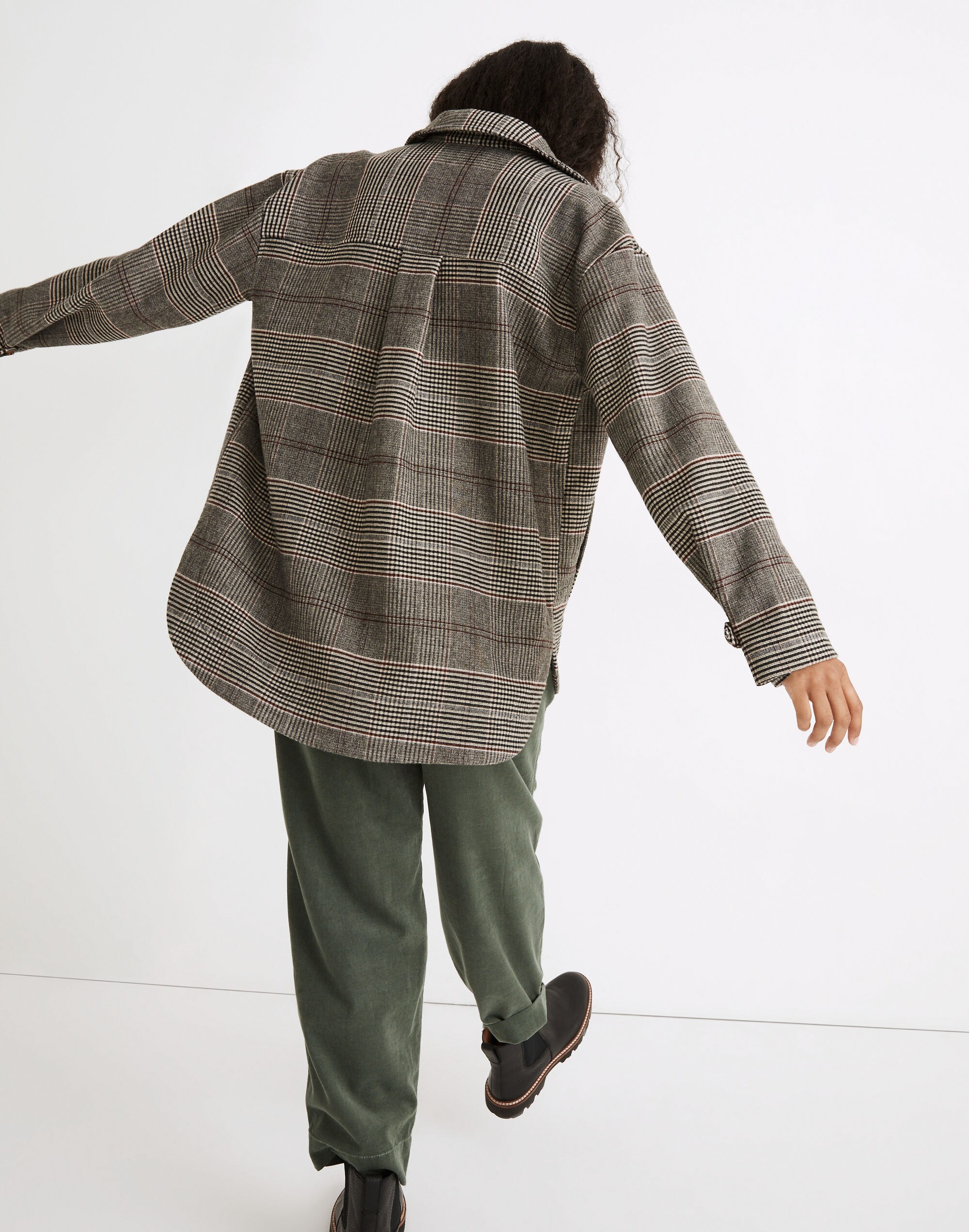 Bonded Flannel Shirt-Jacket in Cohancy Plaid