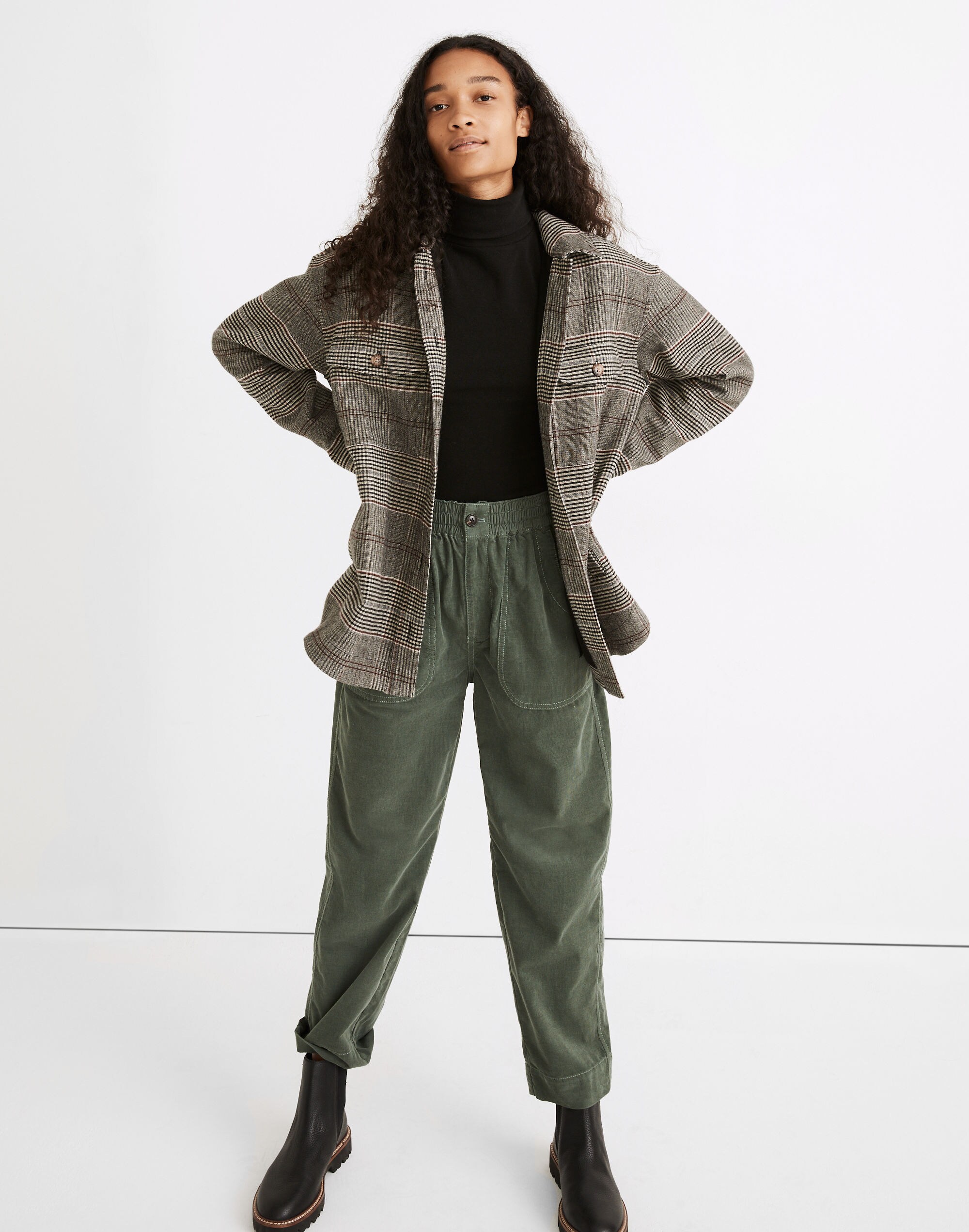 Bonded Flannel Shirt-Jacket in Cohancy Plaid