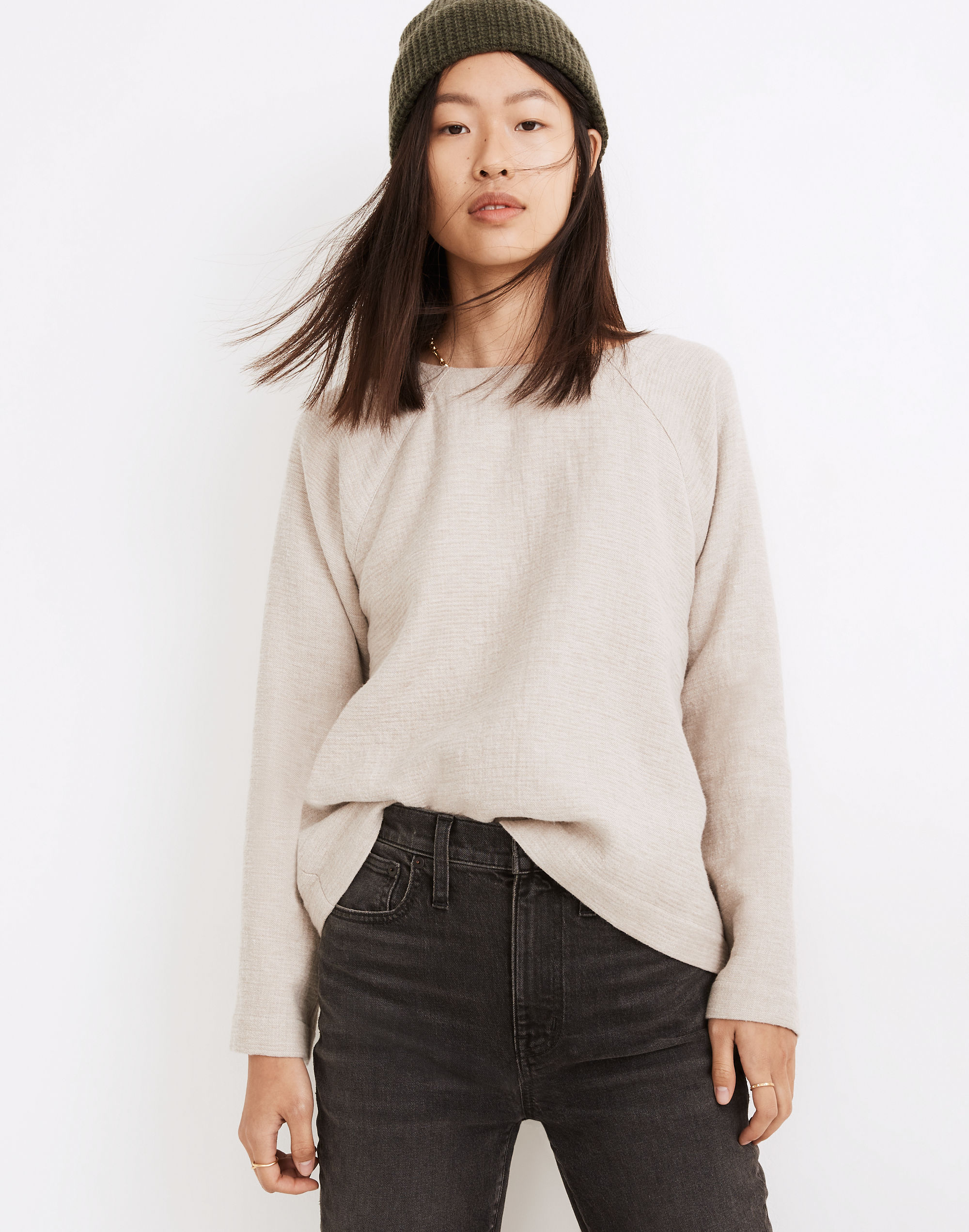 Waffle Button-Back Top