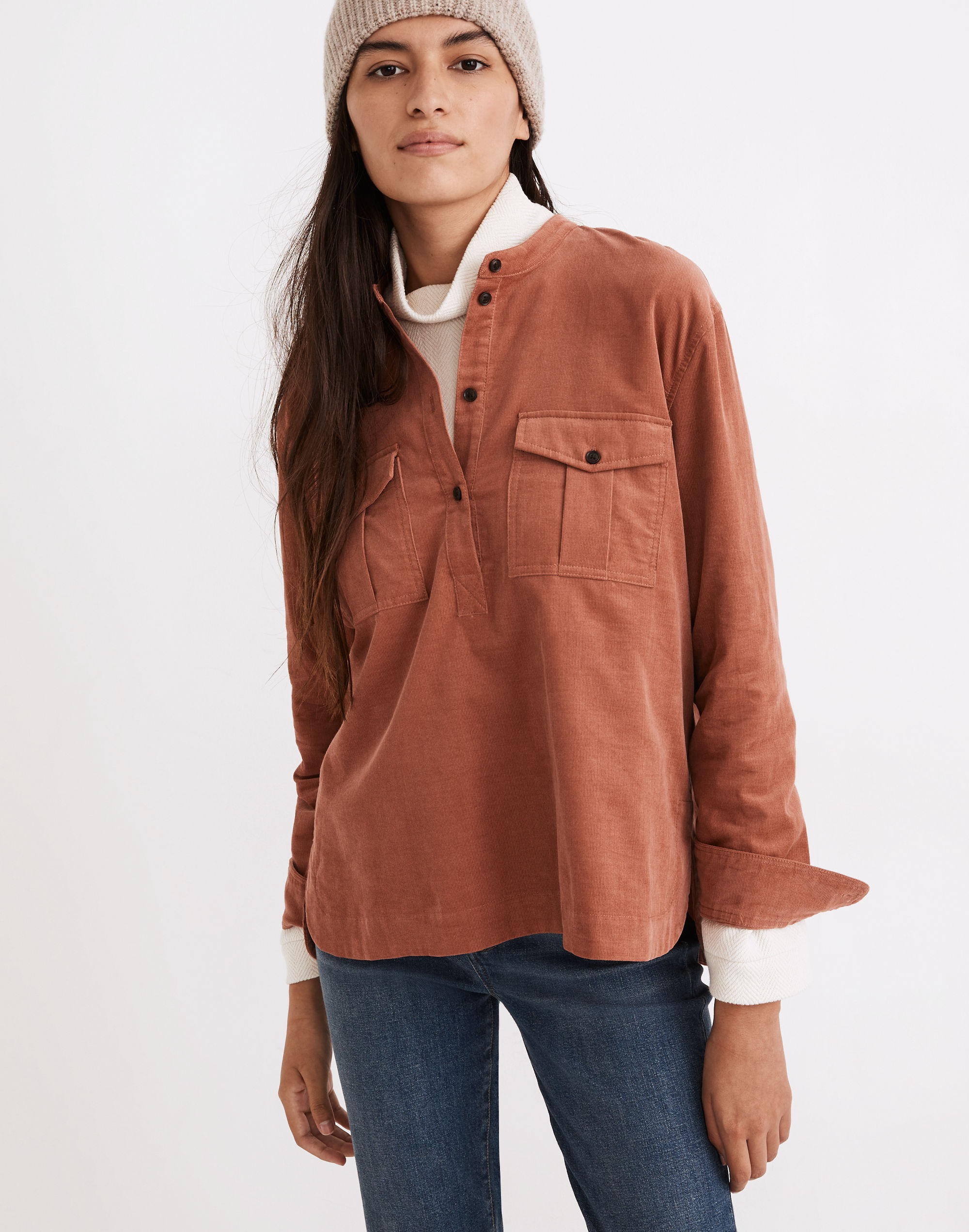 Corduroy Utility Popover Shirt