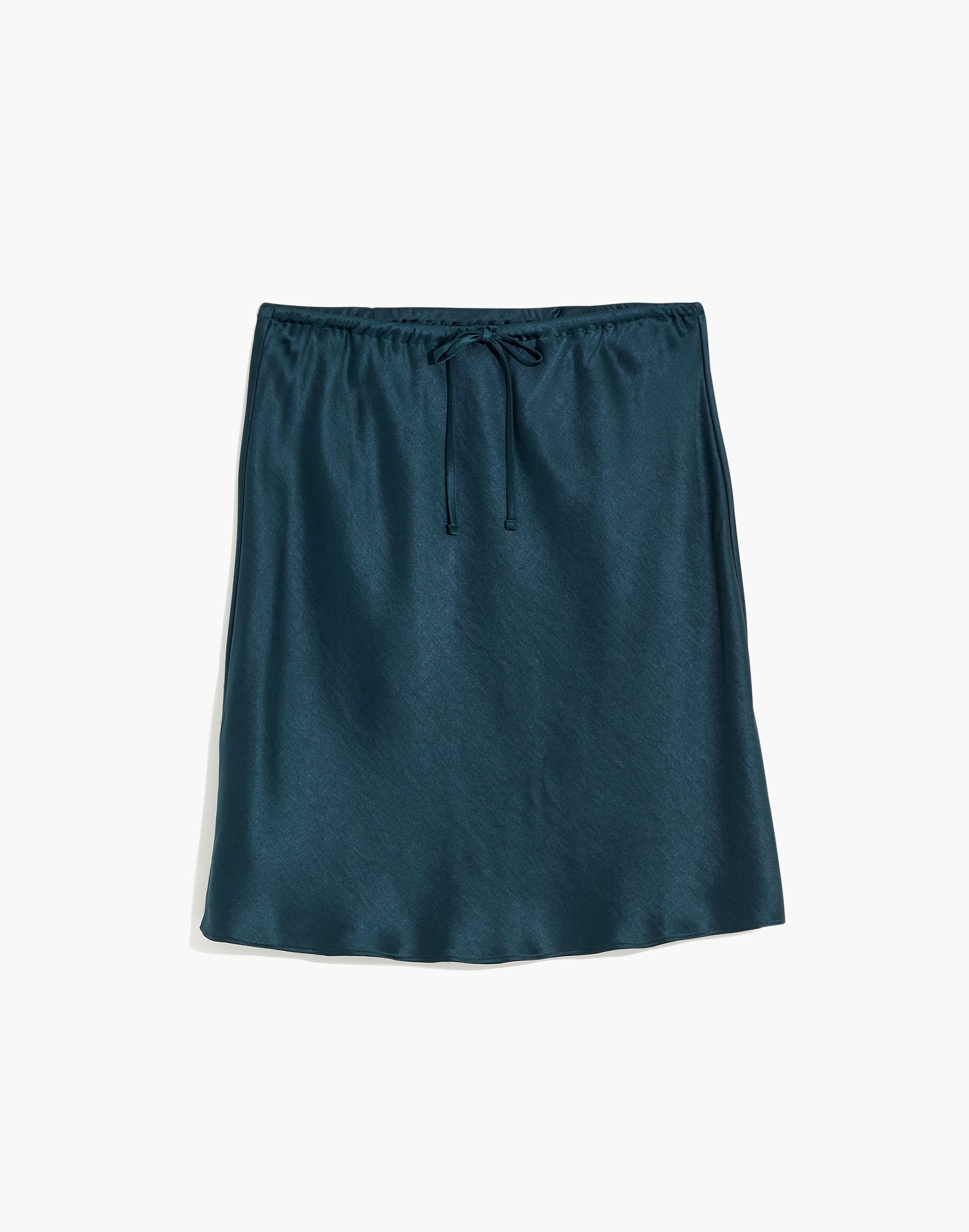 Drawstring Mini Slip Skirt