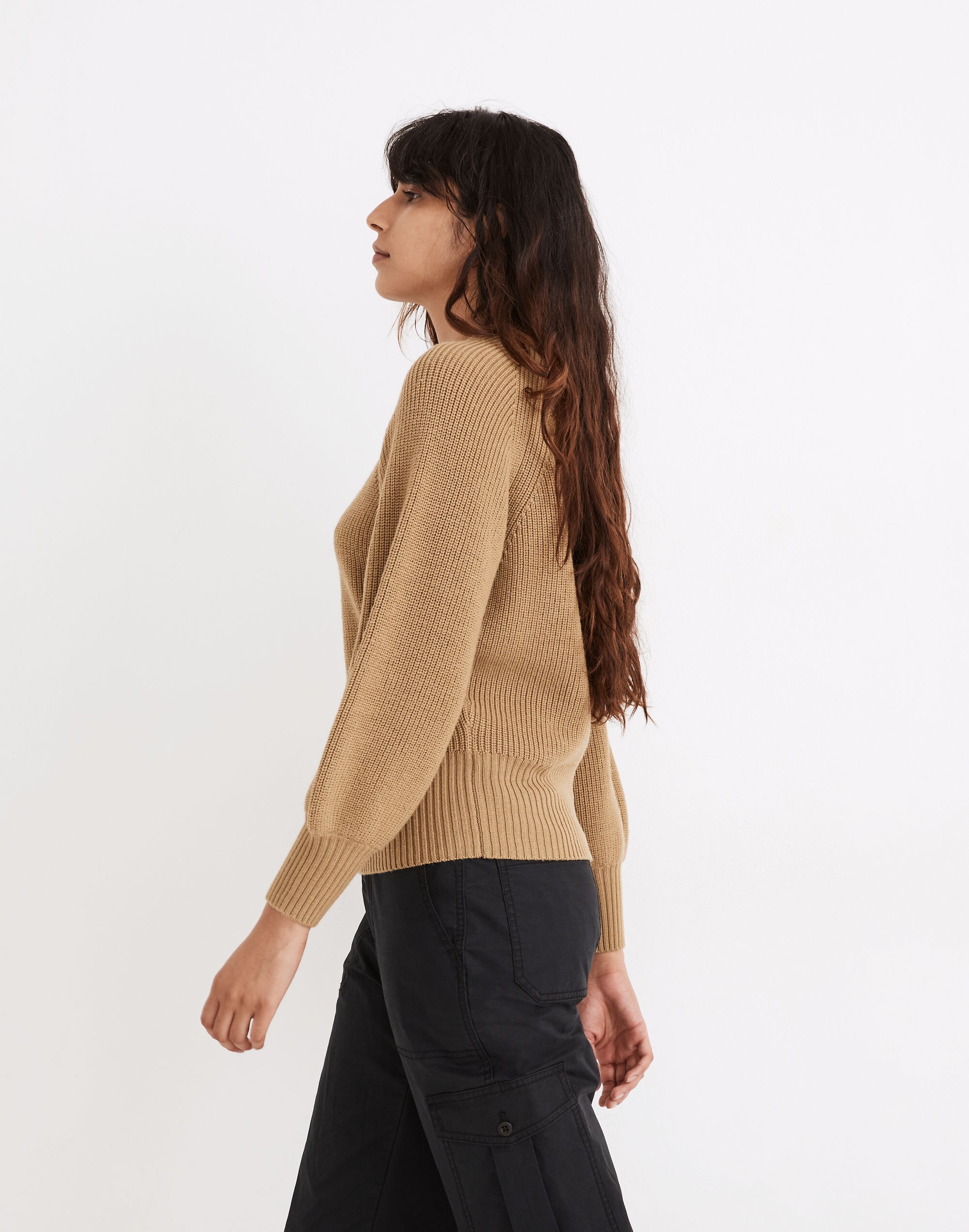 Poole Balloon-Sleeve Pullover Sweater