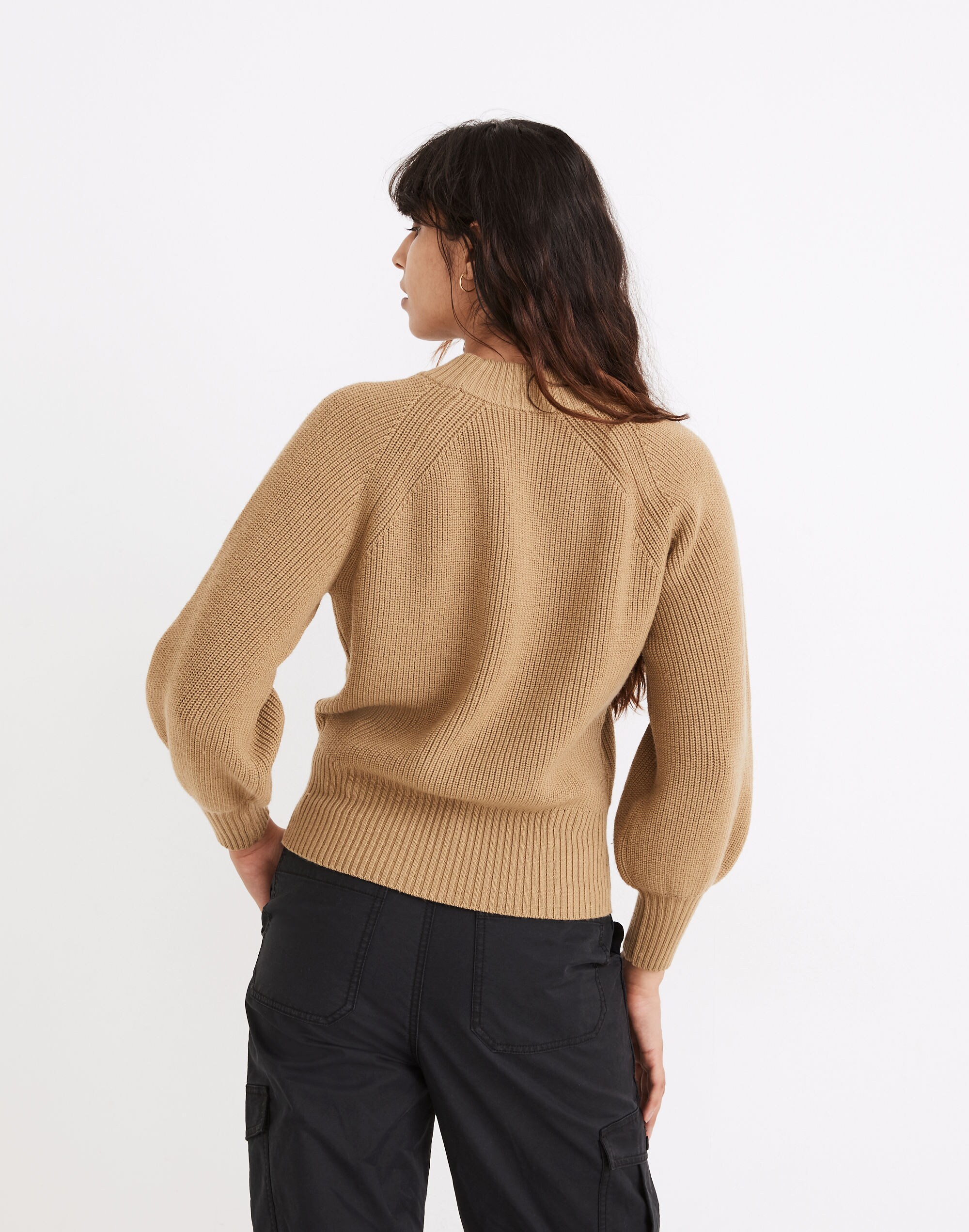 Poole Balloon-Sleeve Pullover Sweater
