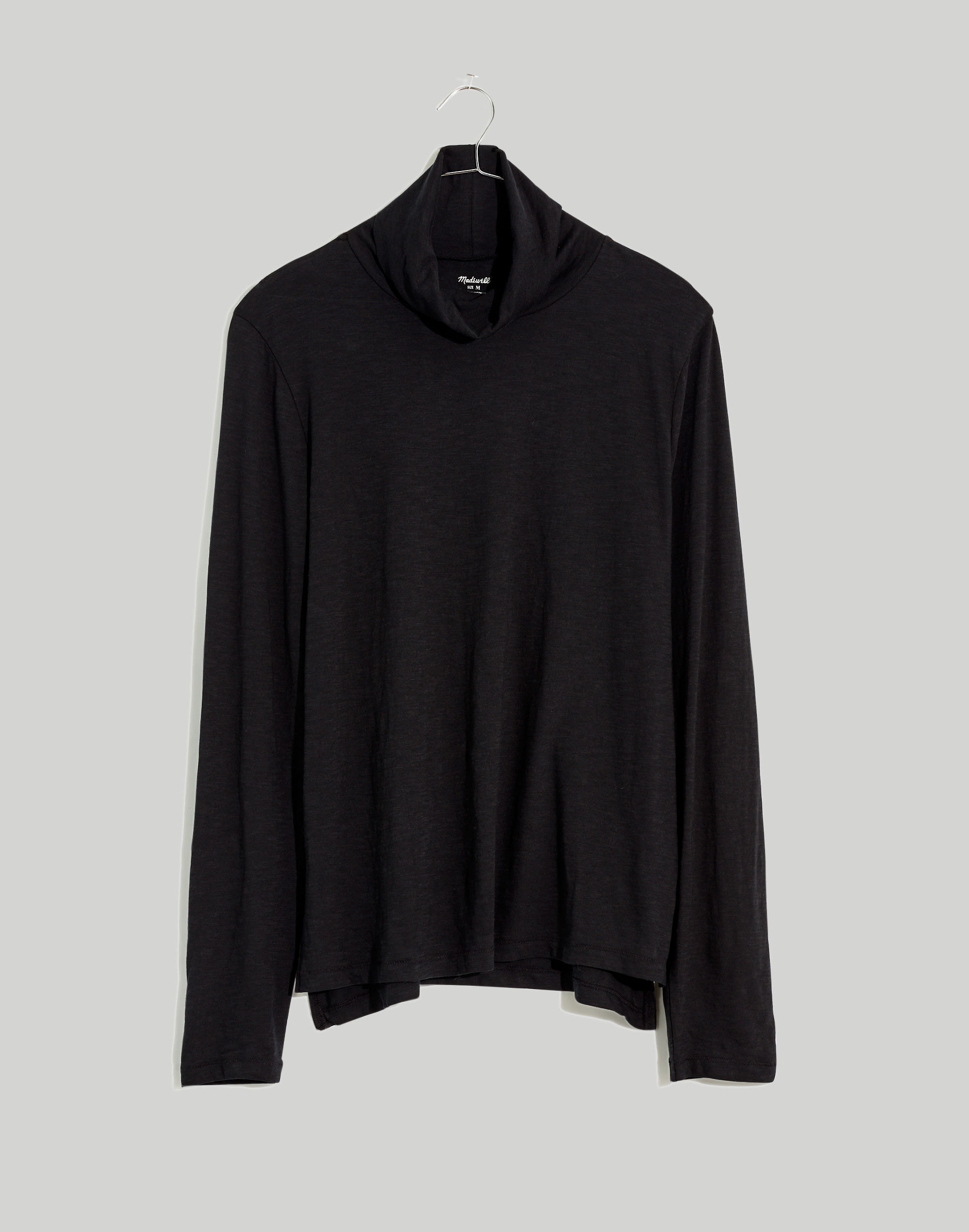 Plus Whisper Cotton Turtleneck in Herrick Stripe