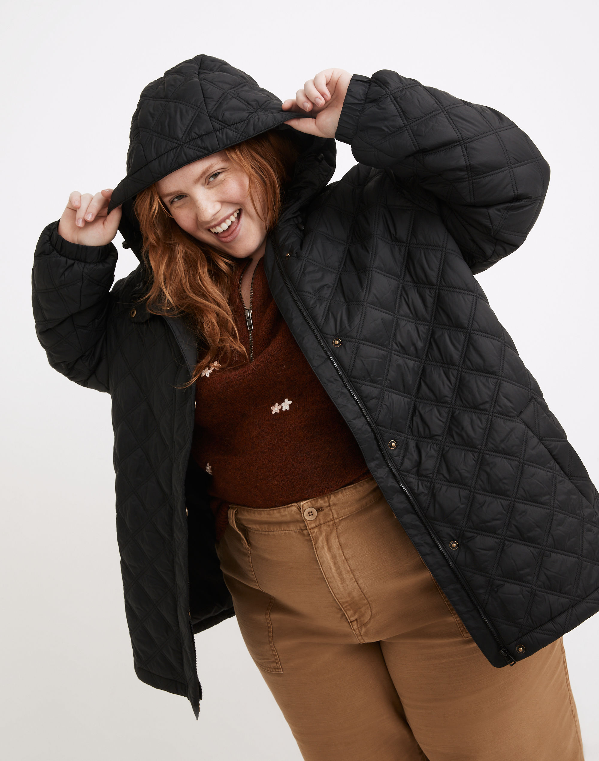 plus airpuff quilted packable puffer jacket