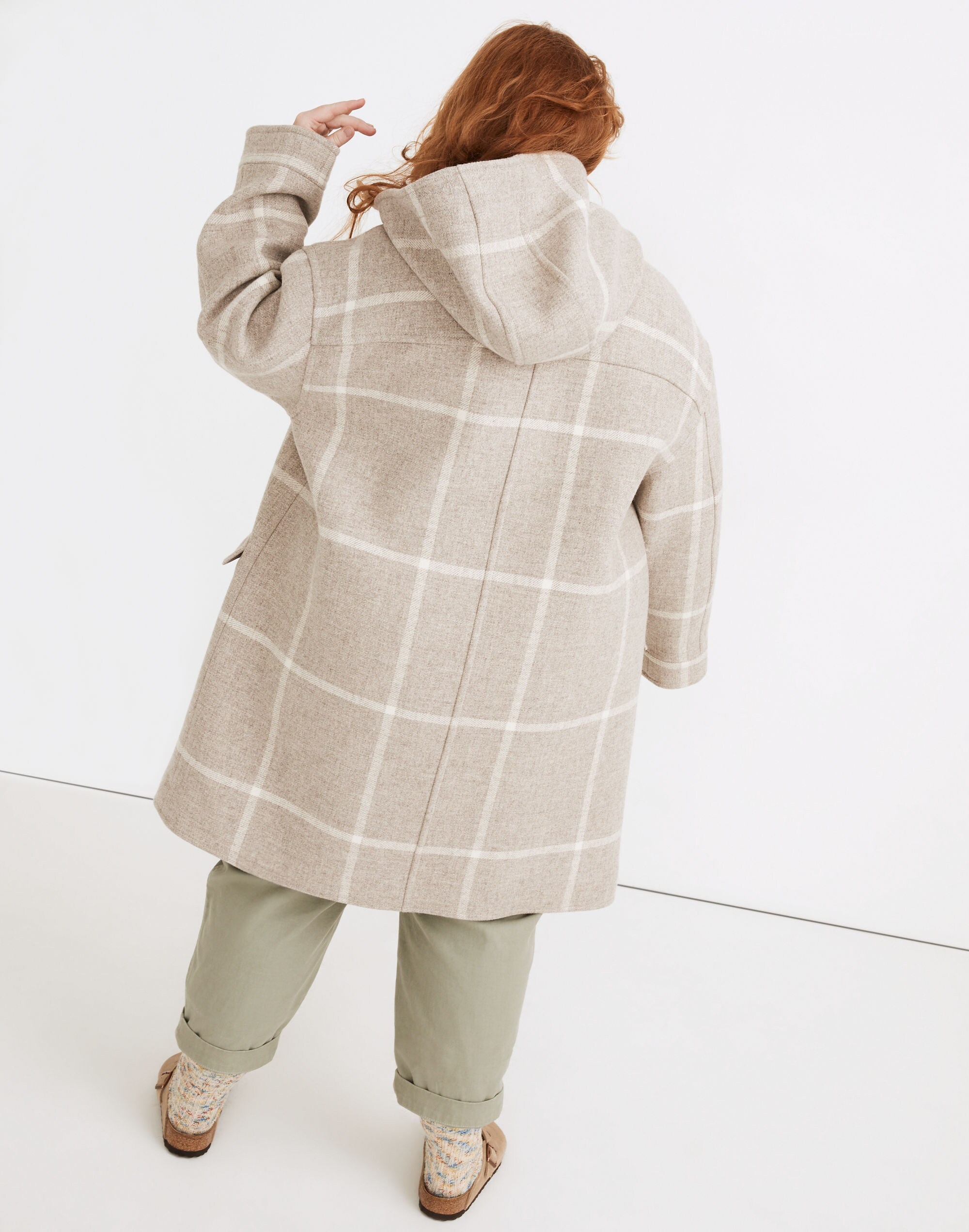 Plus Windowpane Lynnford Coat in Undyed Insuluxe Fabric