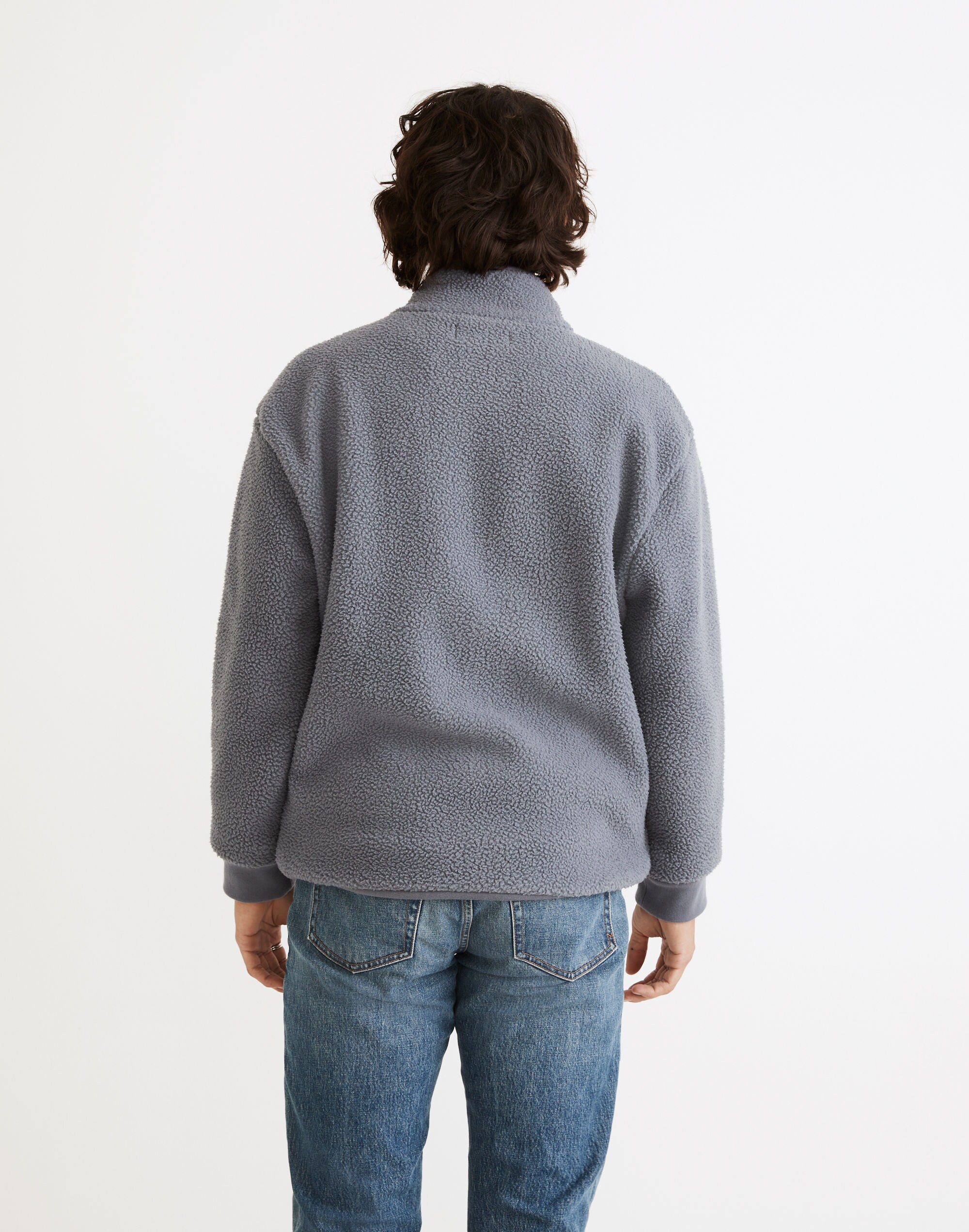 Re)sourced Sherpa Half-Zip Sweatshirt | Madewell
