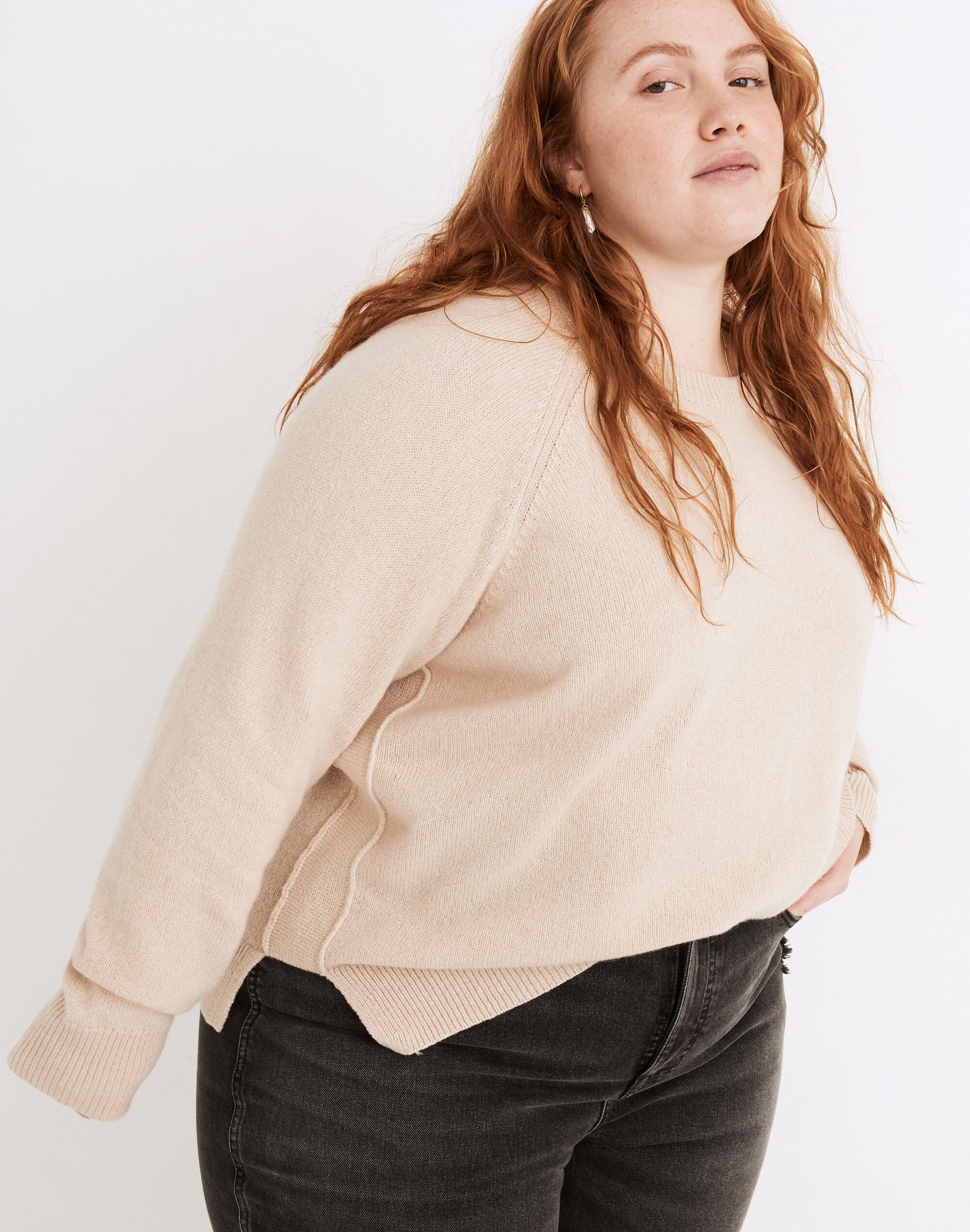 Plus (Re)sourced Cashmere Crewneck Sweater