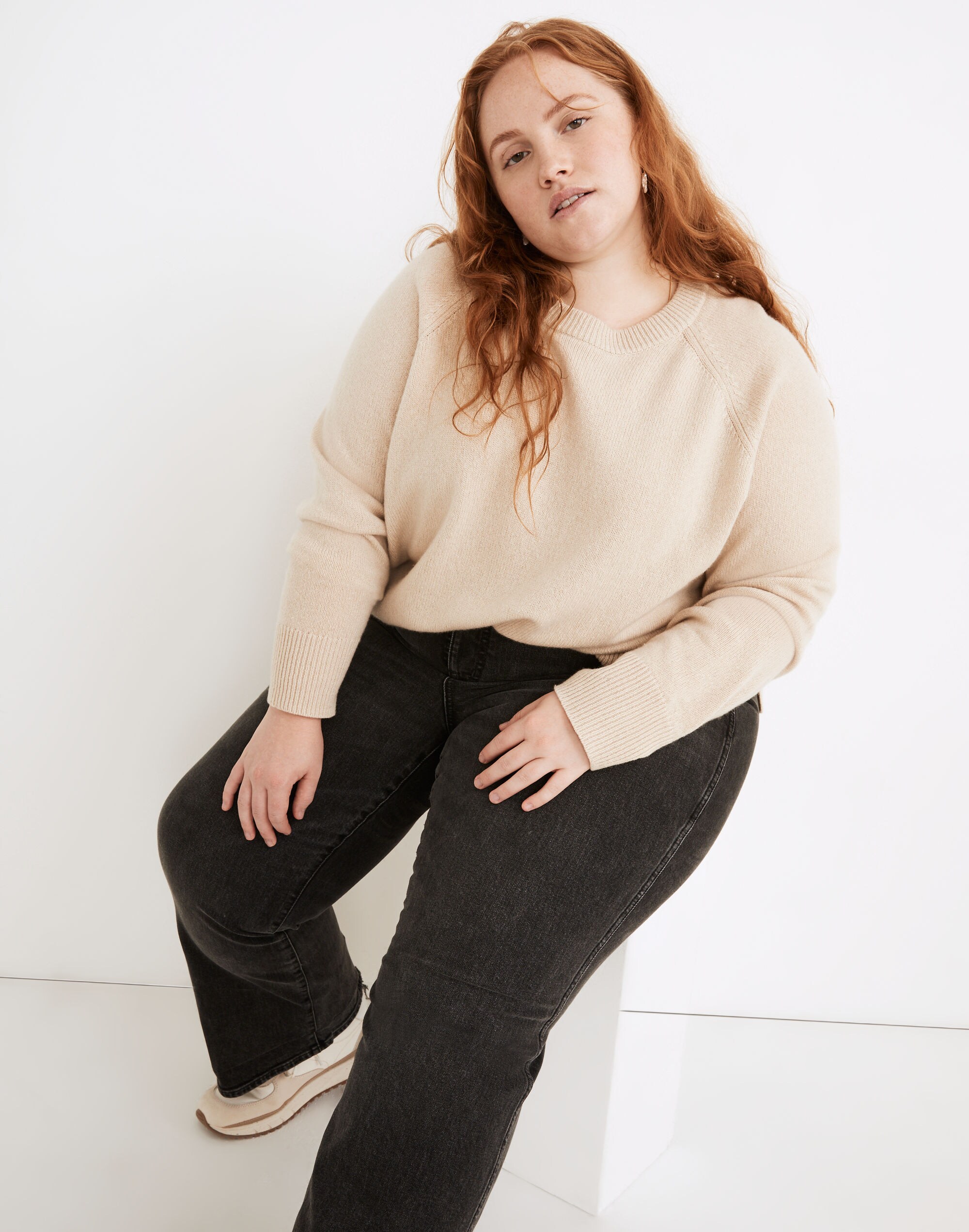 Plus (Re)sourced Cashmere Crewneck Sweater