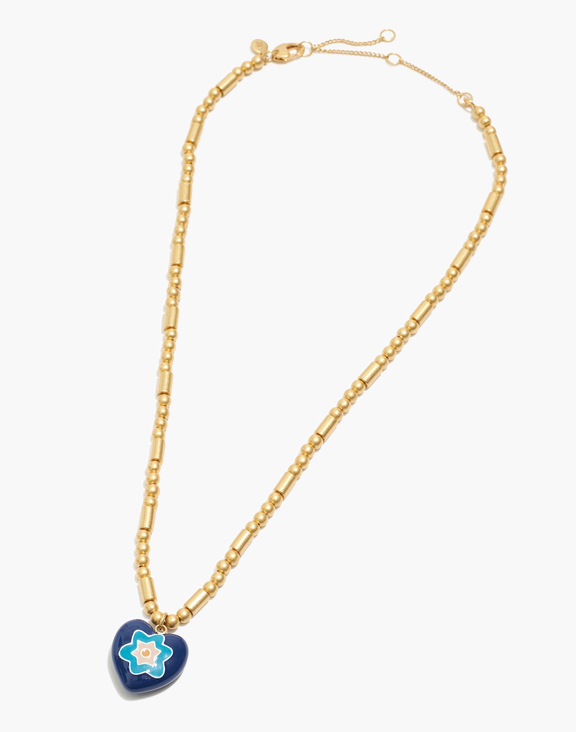 Mosaic Heart Pendant Necklace