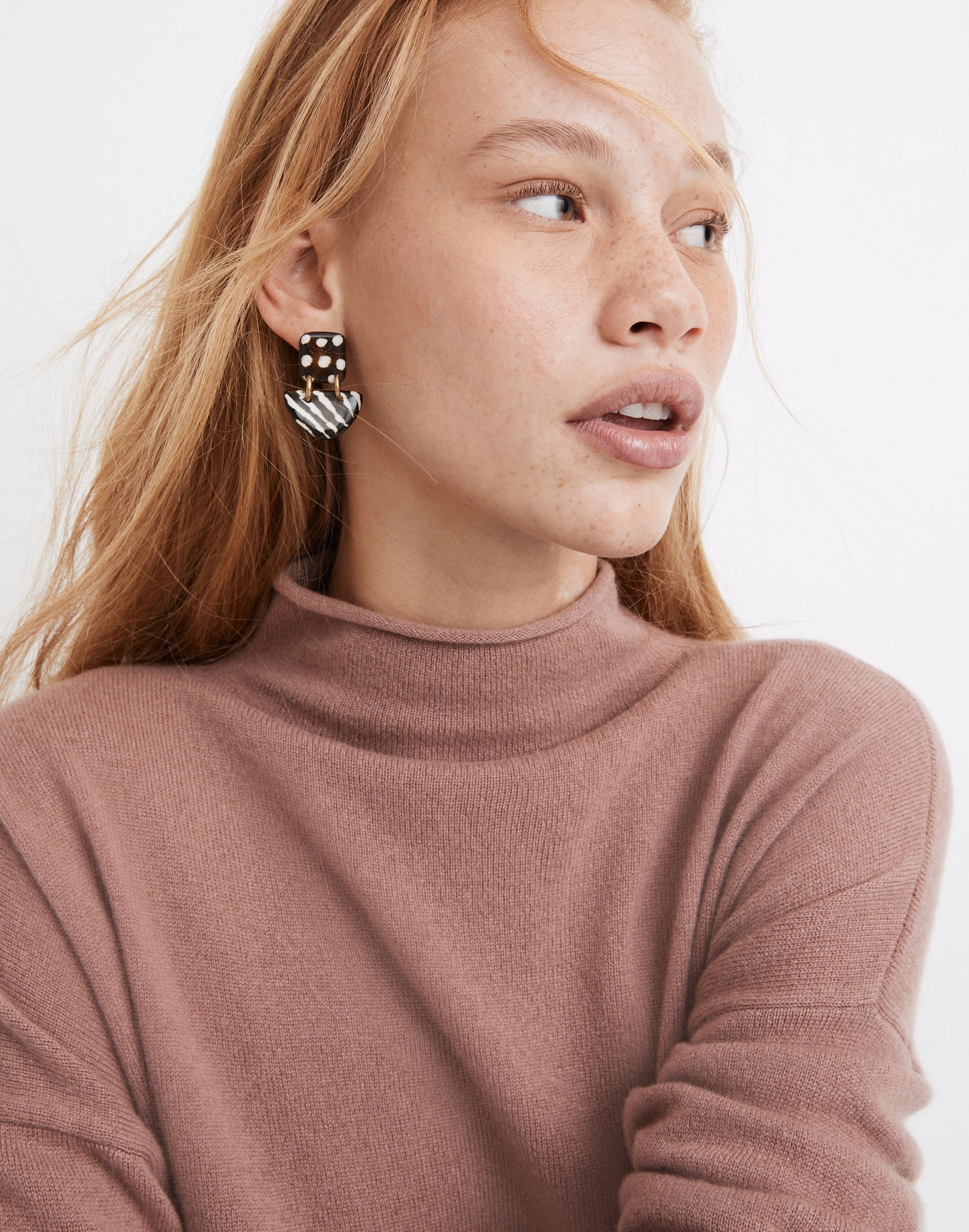 To The Market Batik Bone Stacked Earrings