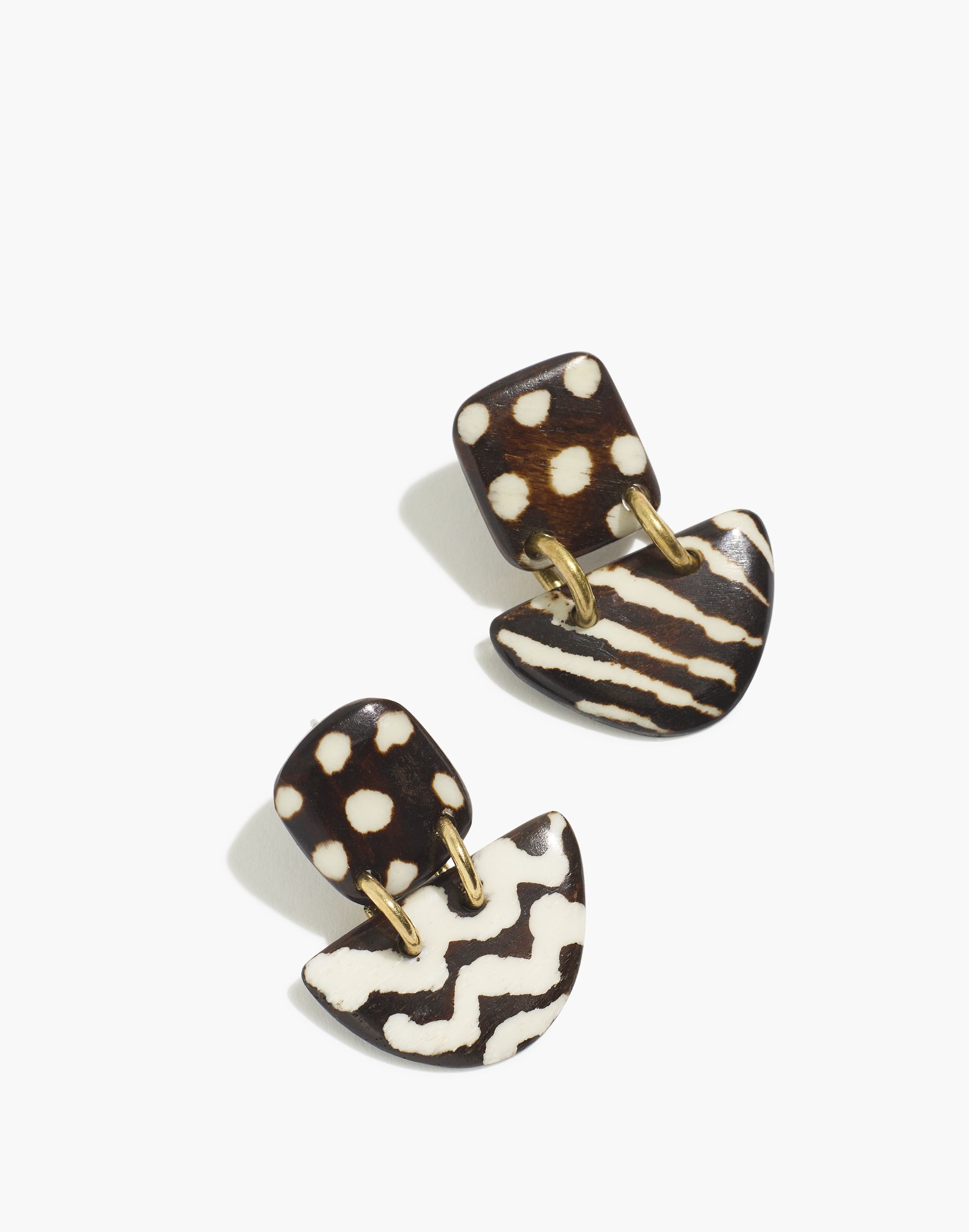 To The Market Batik Bone Stacked Earrings