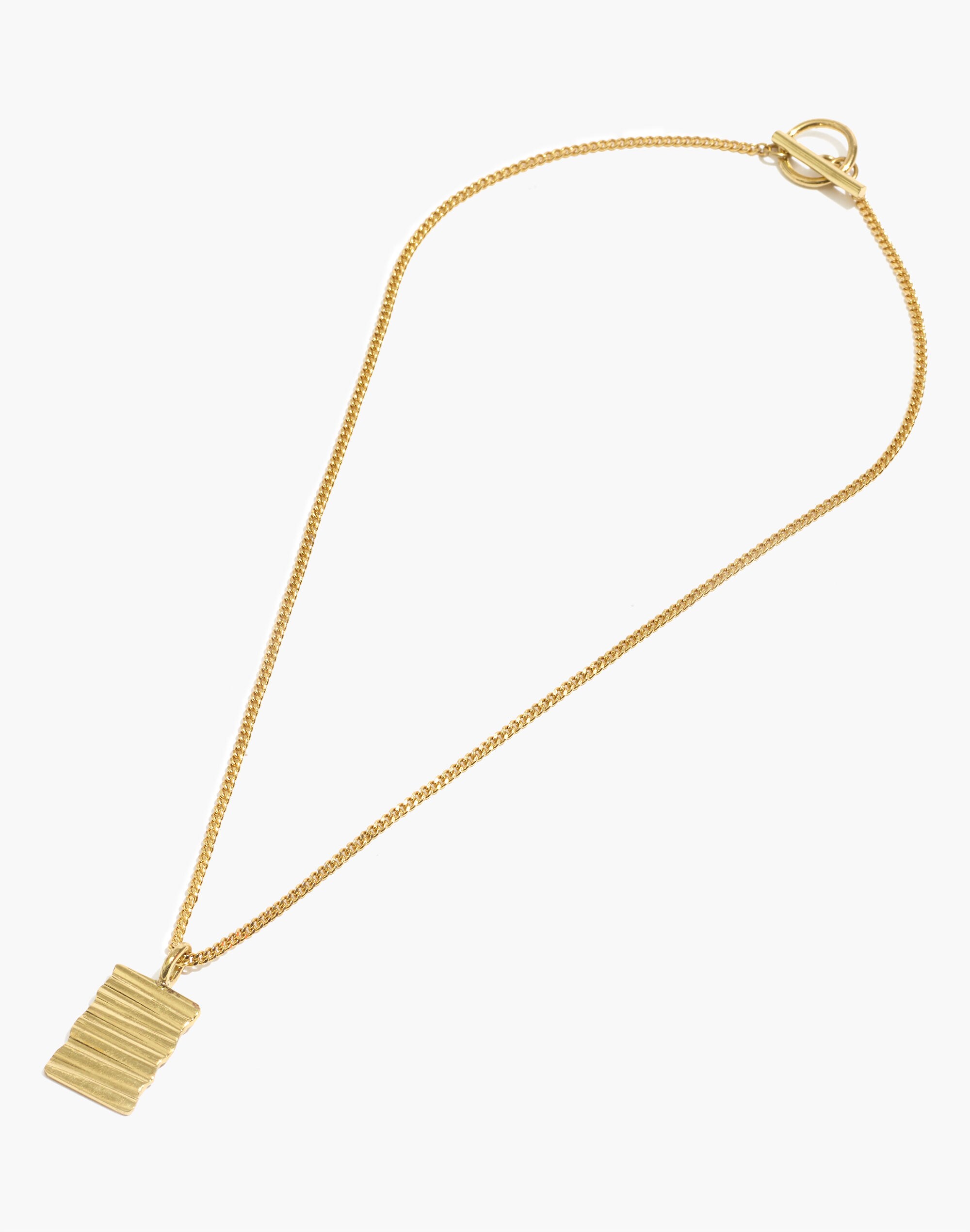 To The Market Ridged Pendant Necklace