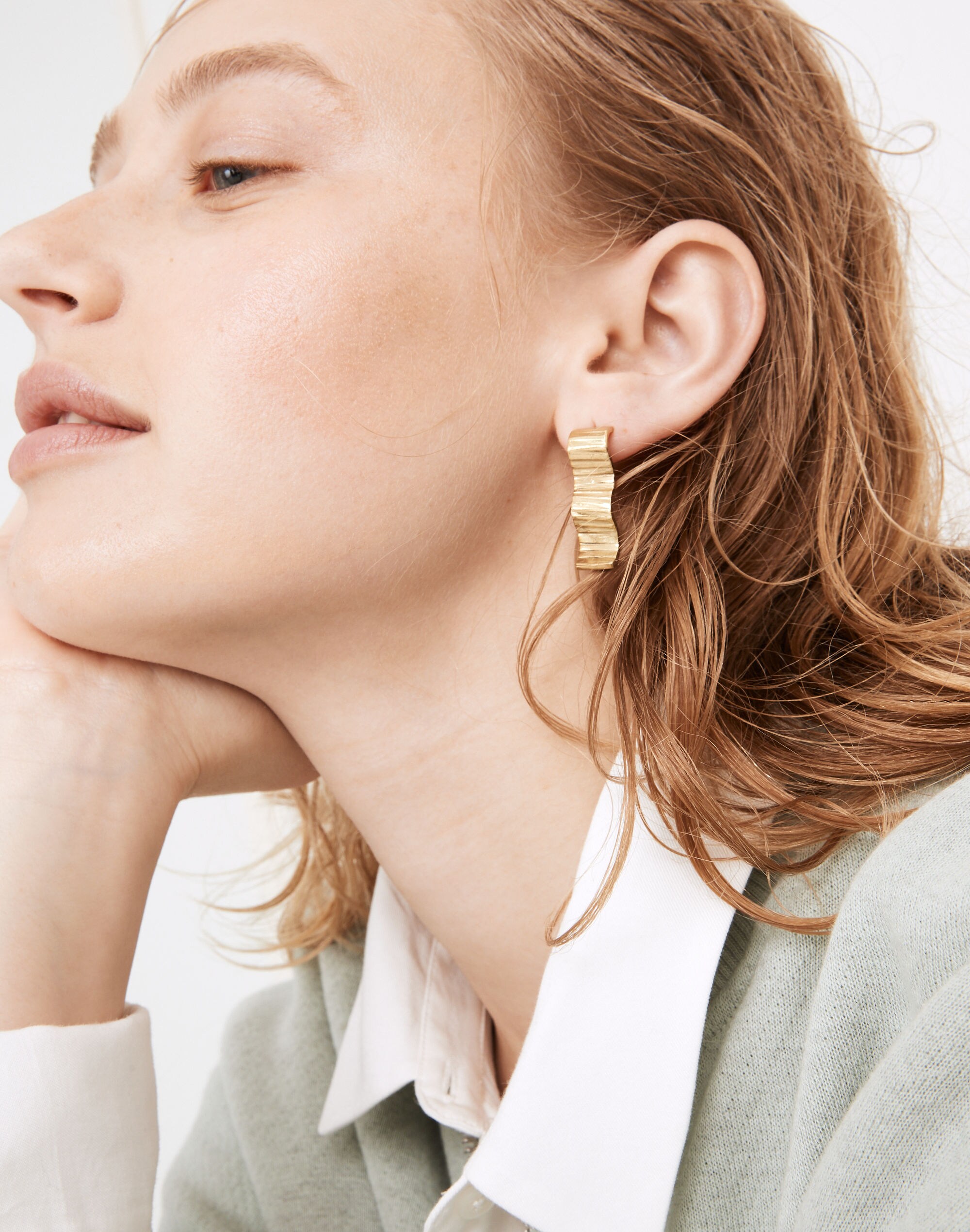 To The Market Ridged Statement Earrings