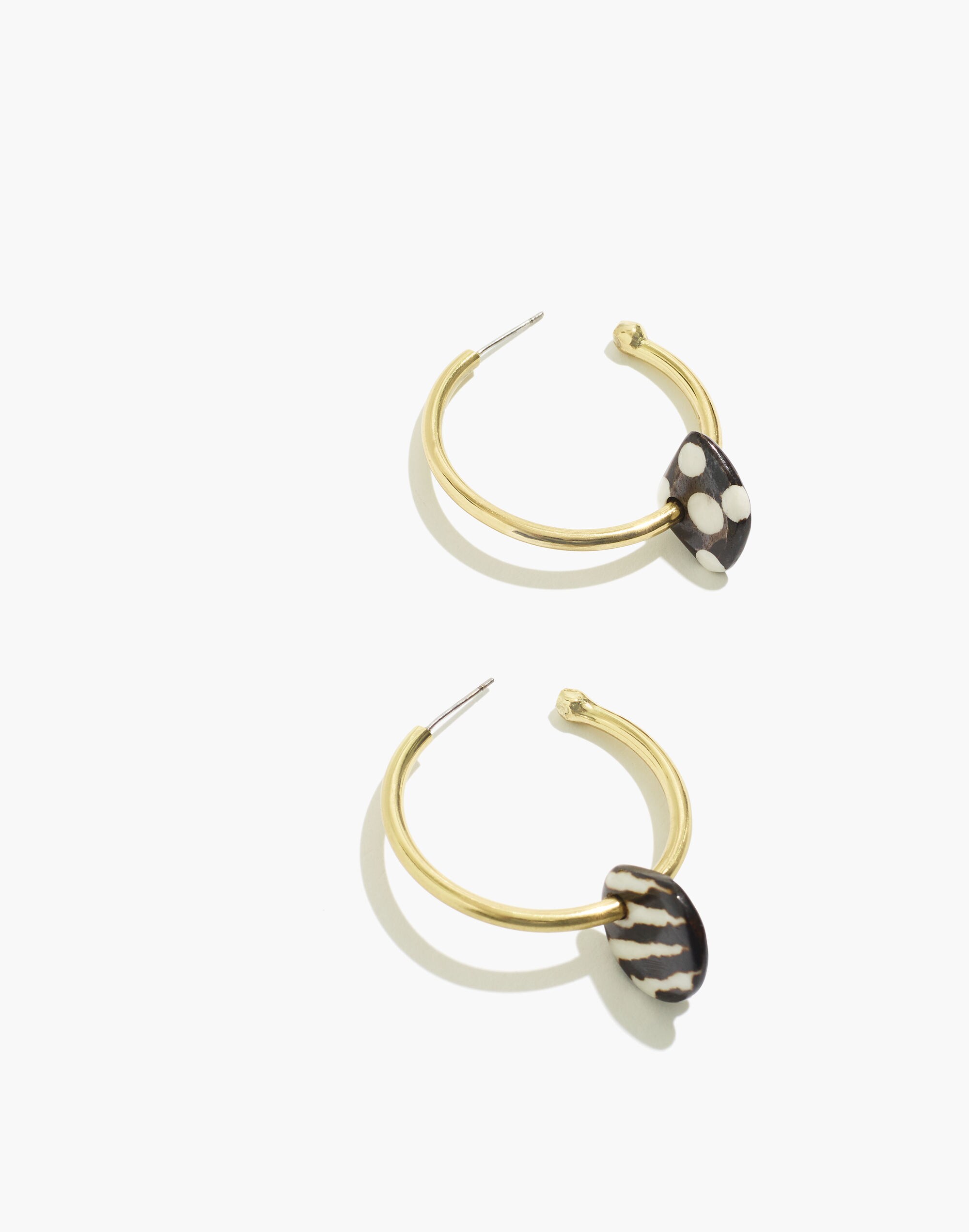 To The Market Batik Bone Hoop Earrings