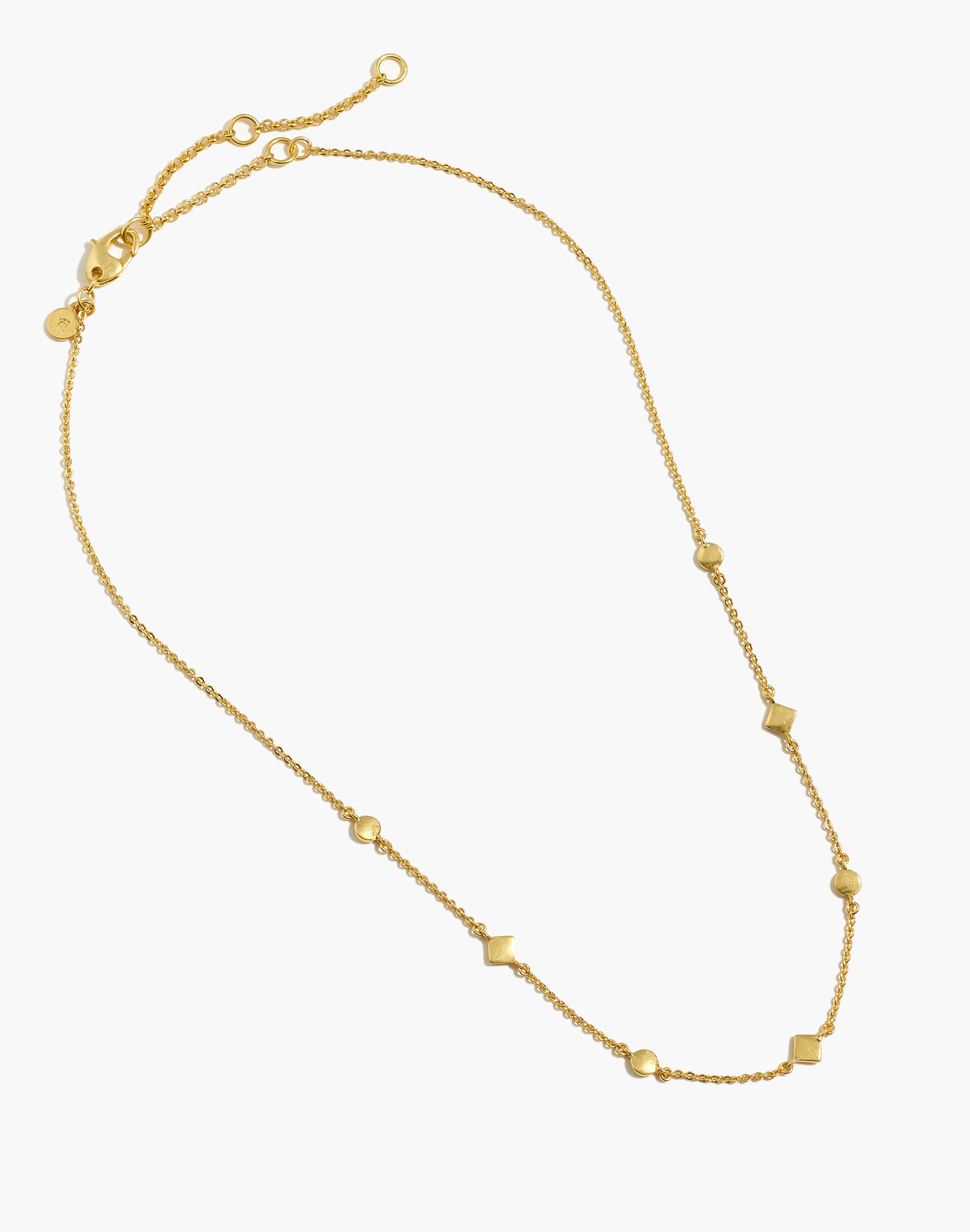 Mixed Shape Station Chain Necklace