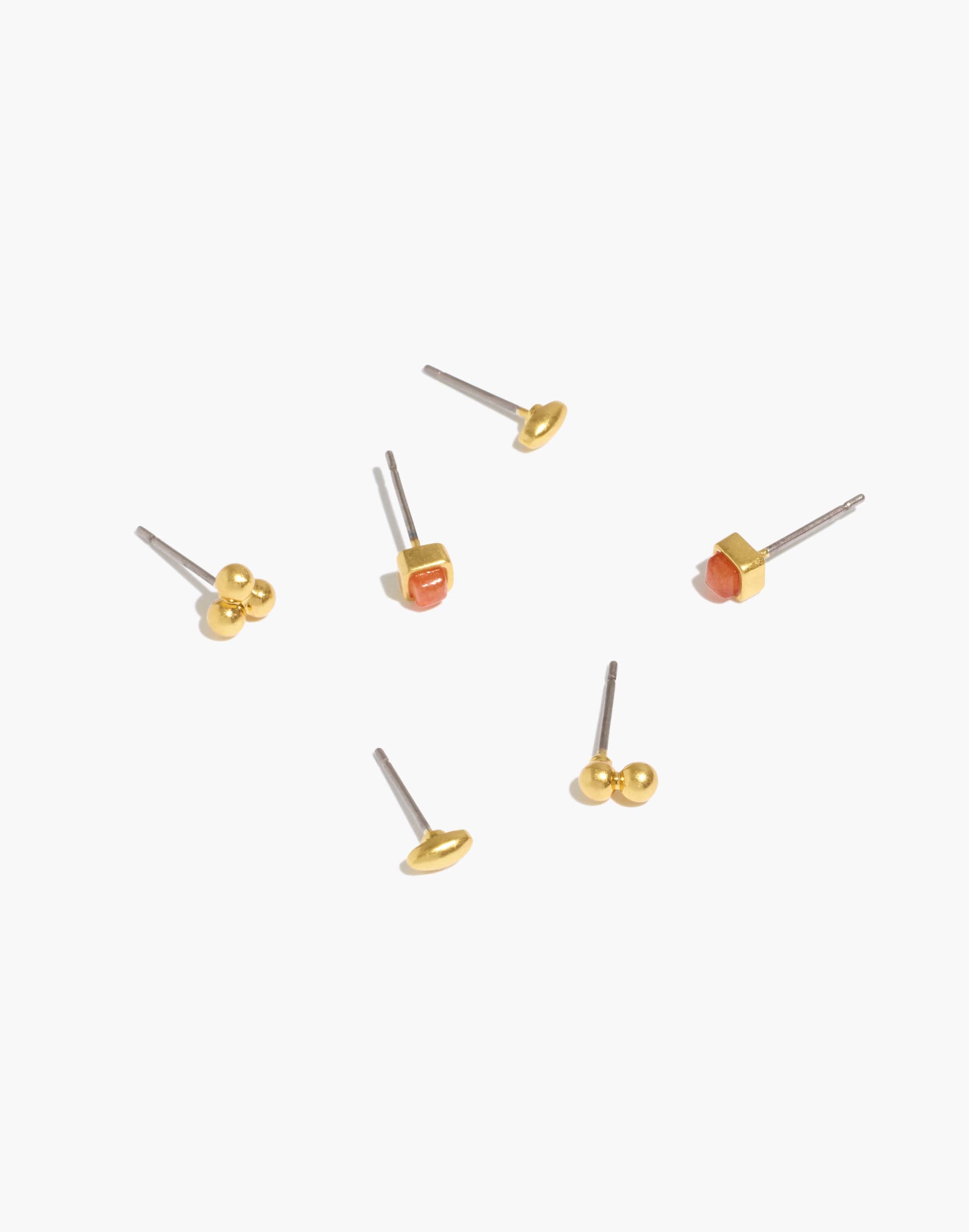 Carnelian Stud Earring Set