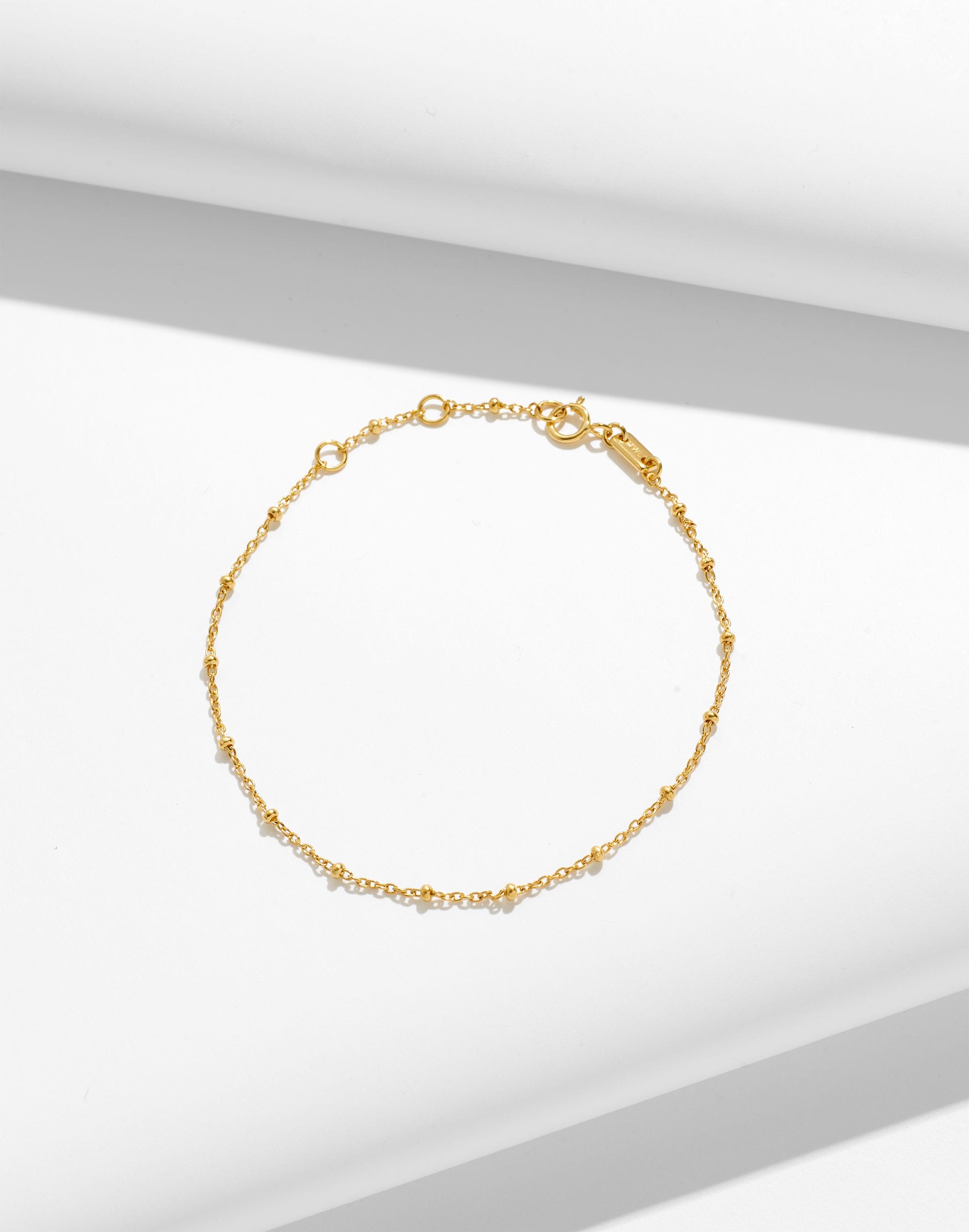Delicate Collection Demi-Fine 14k Plated Dot Chain Bracelet