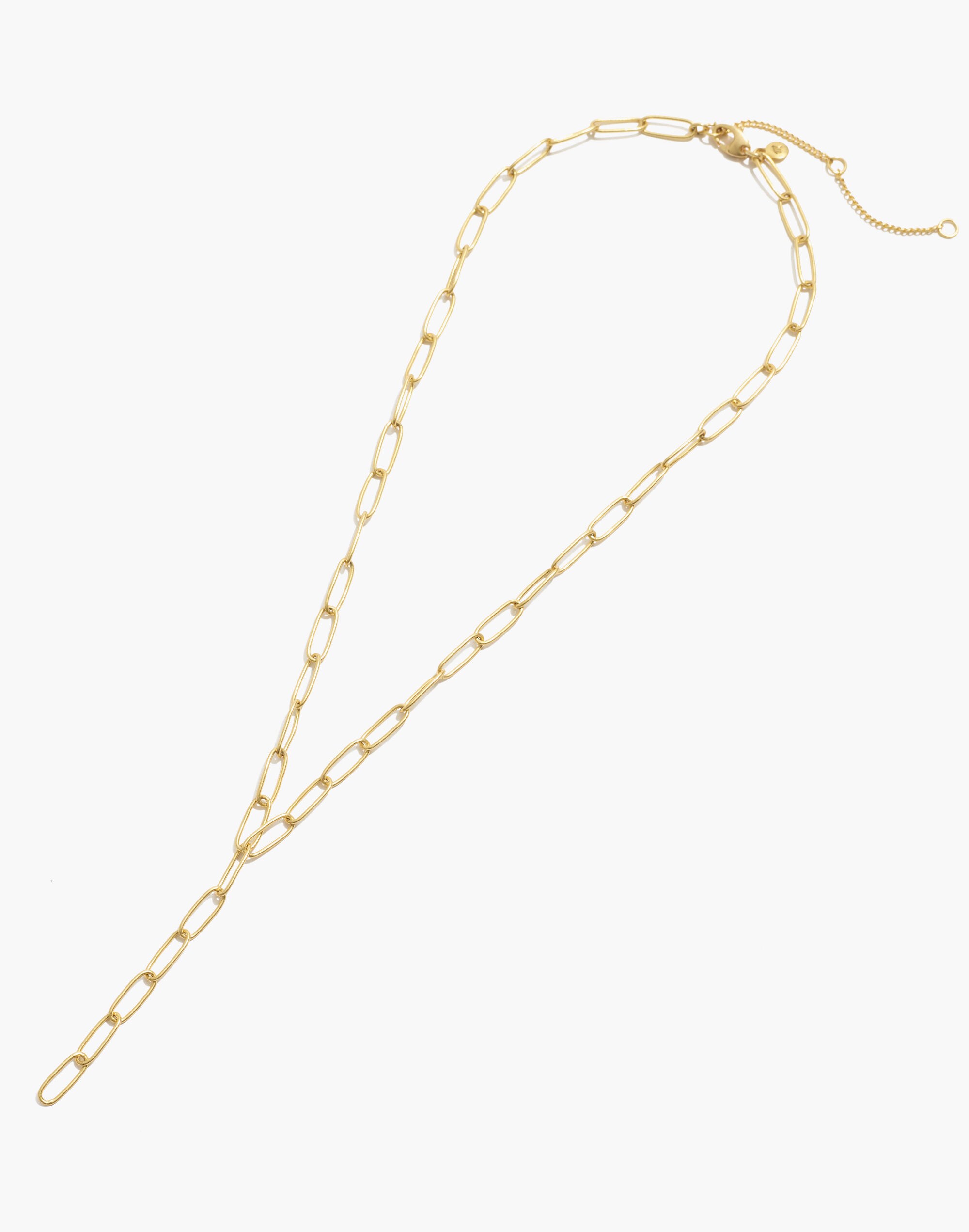 Paperclip Lariat Necklace