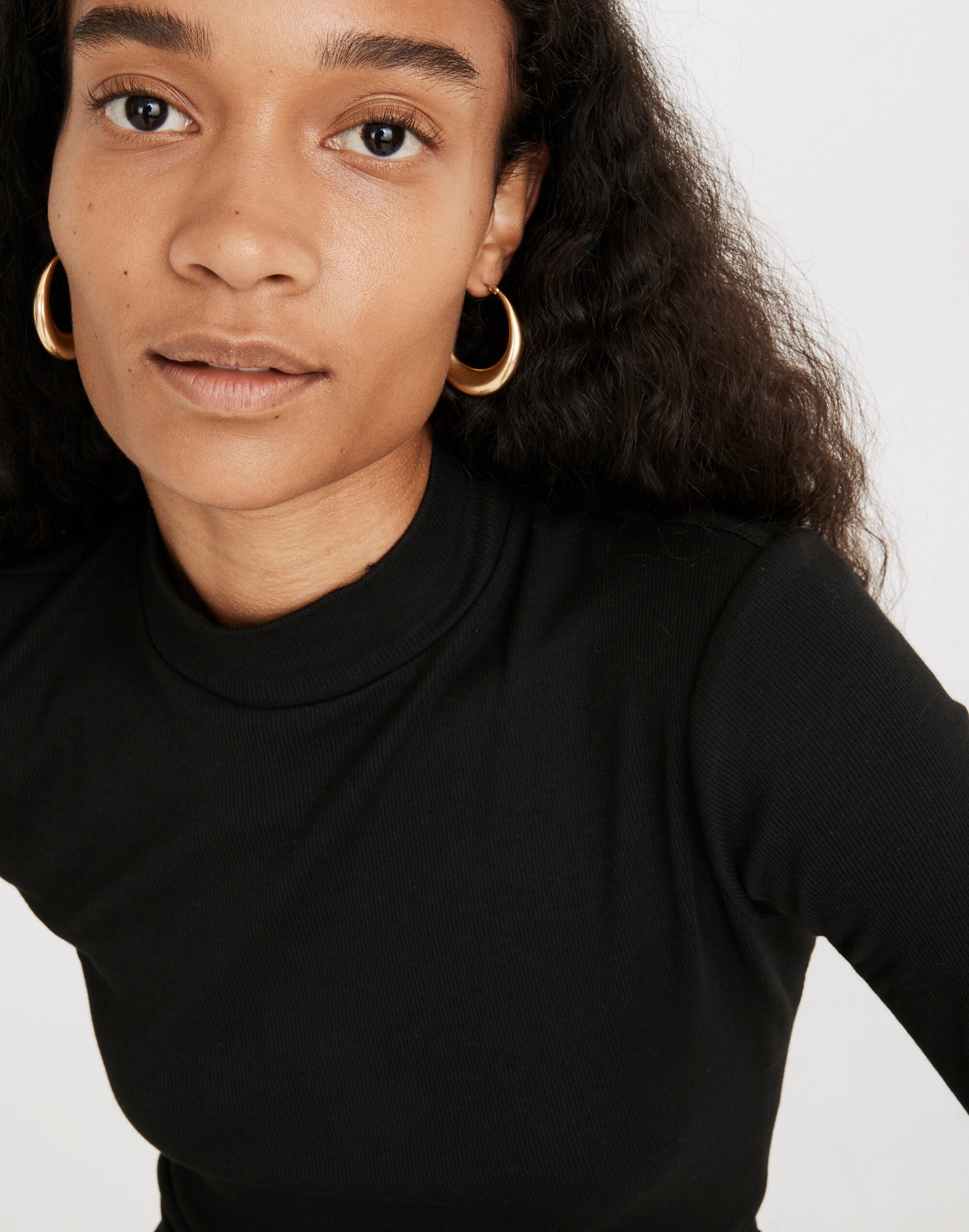 Crescent Large Hoop Earrings