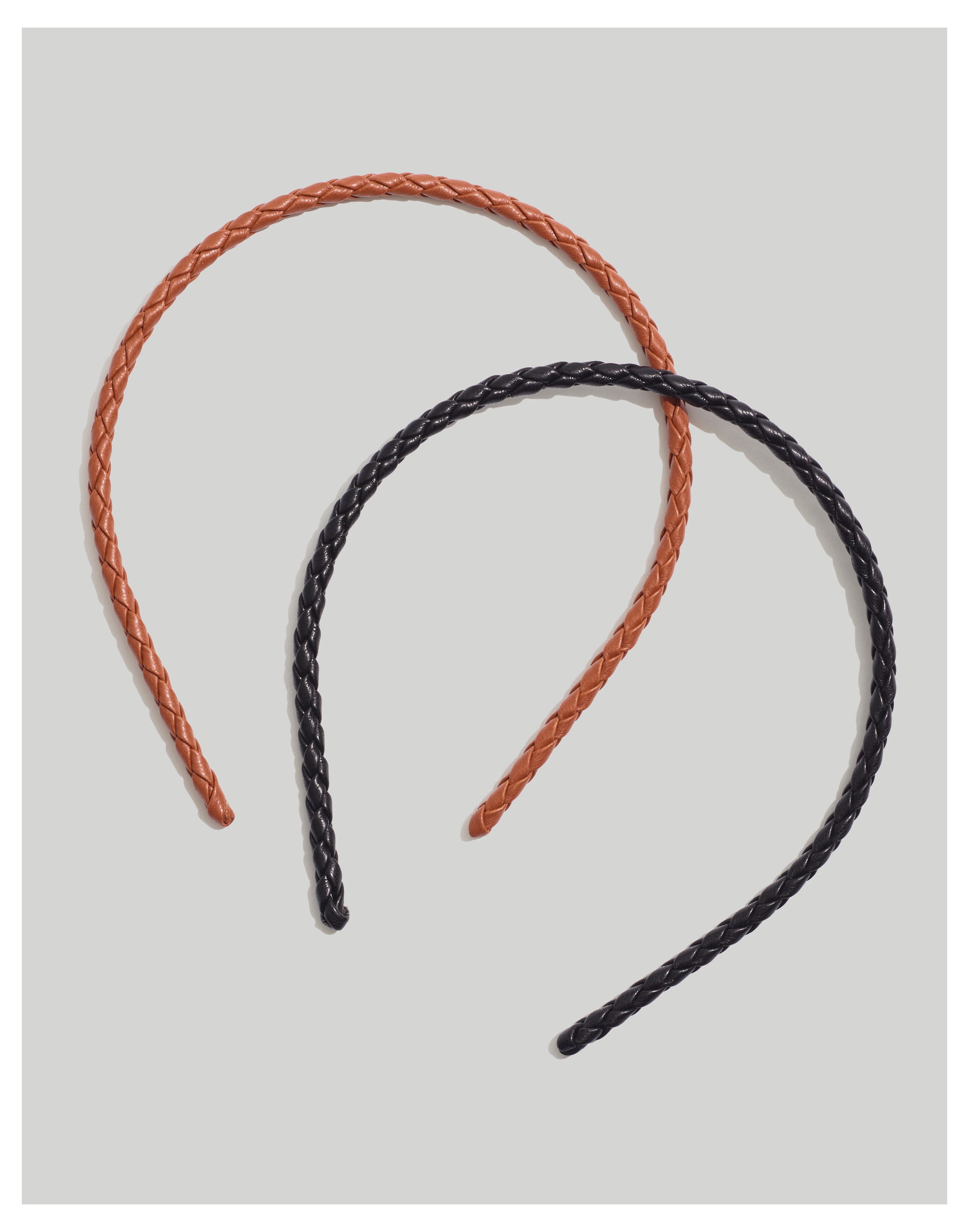two-pack skinny braided headbands