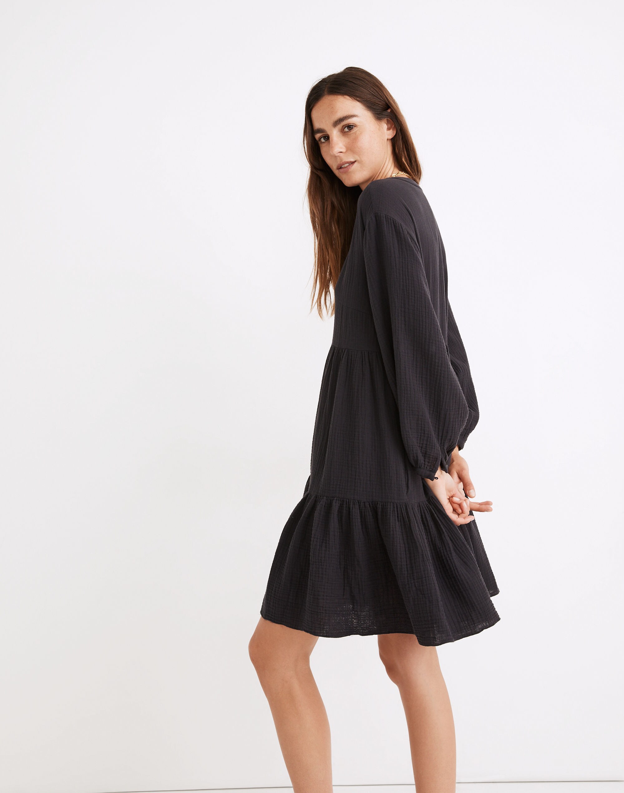 madewell lightspun mini dress Plus Lightspun Button-Front Mini Dress
