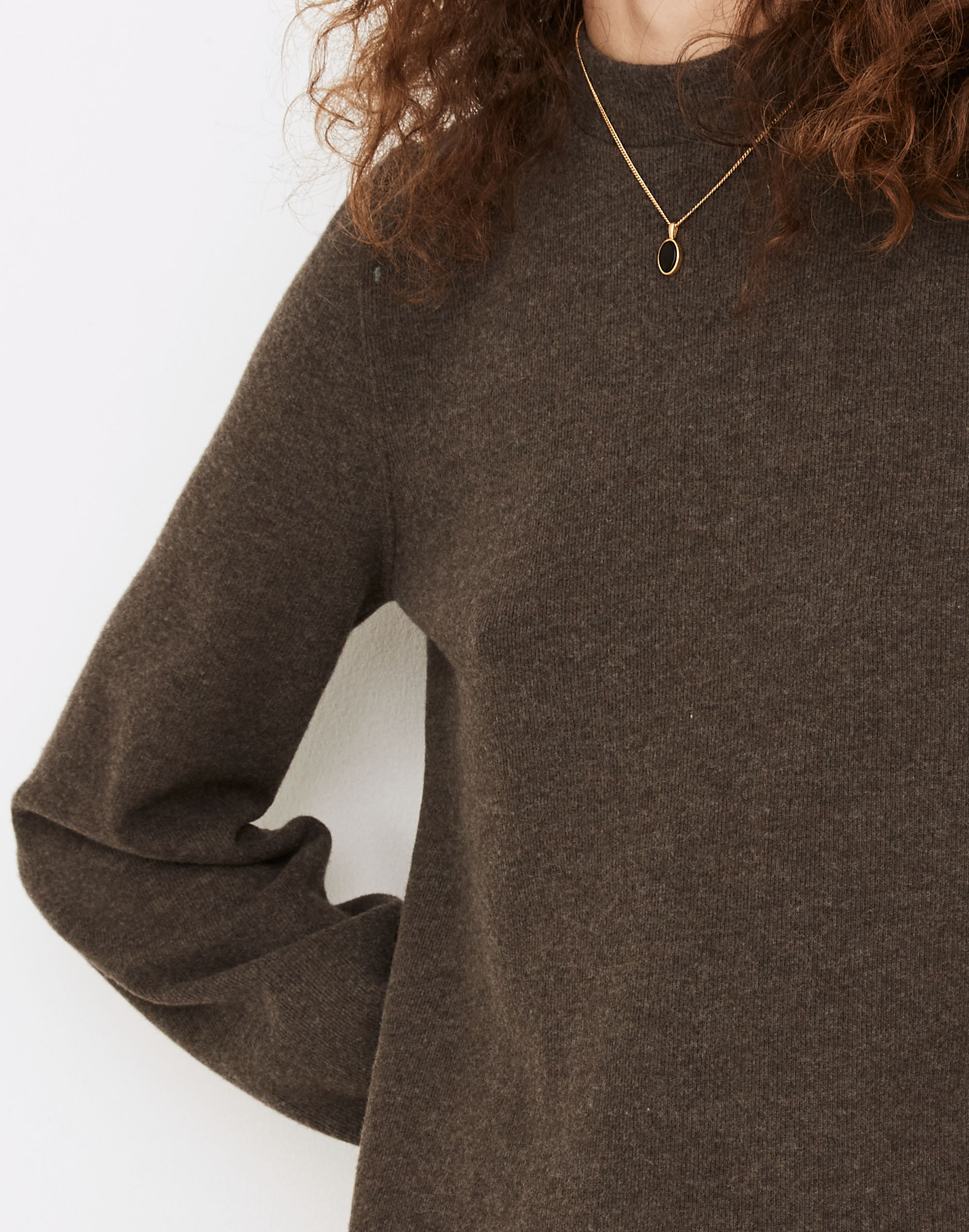 Brushed Rib Mockneck Mini Dress