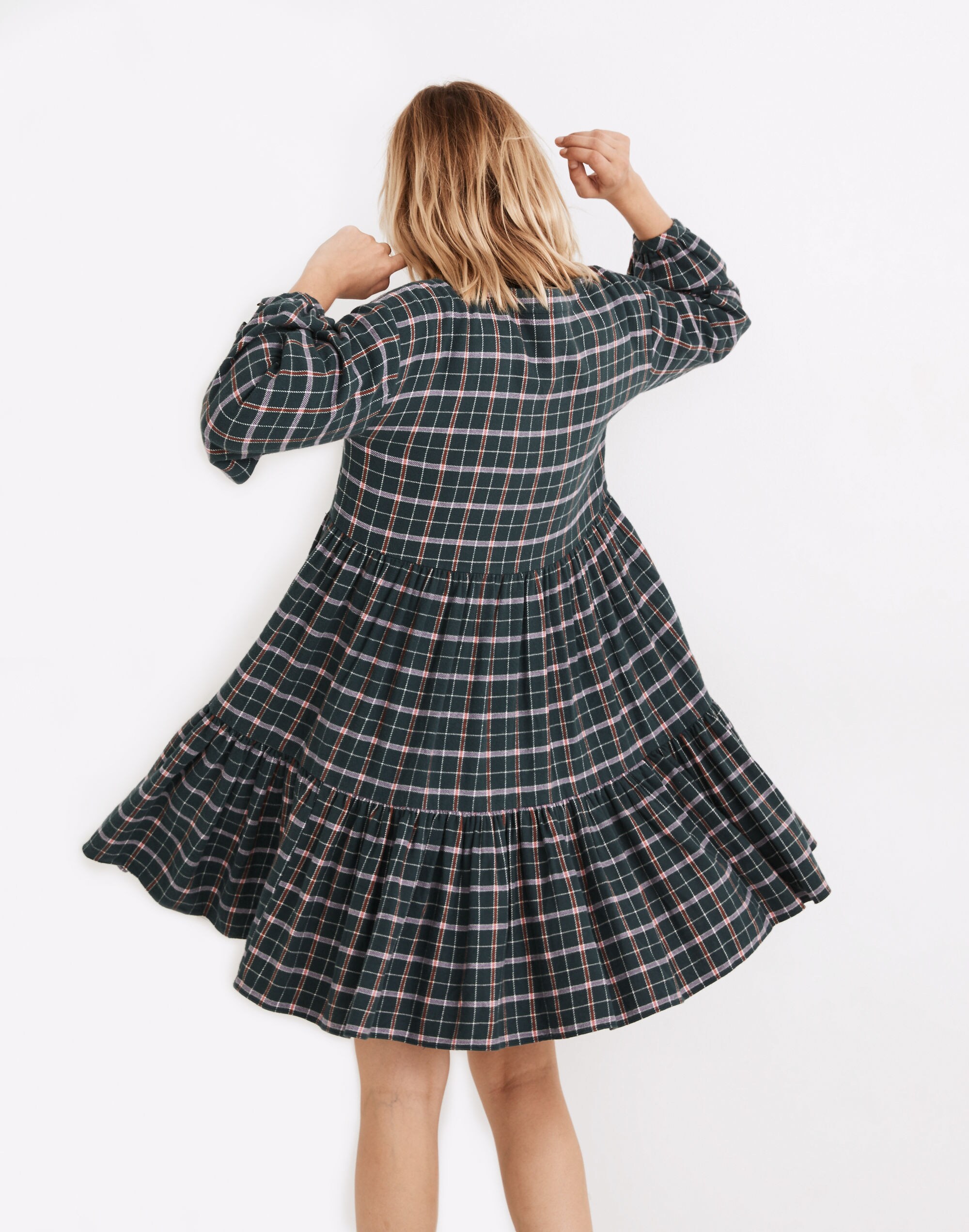 Flannel Colette Mini Dress in Plaid