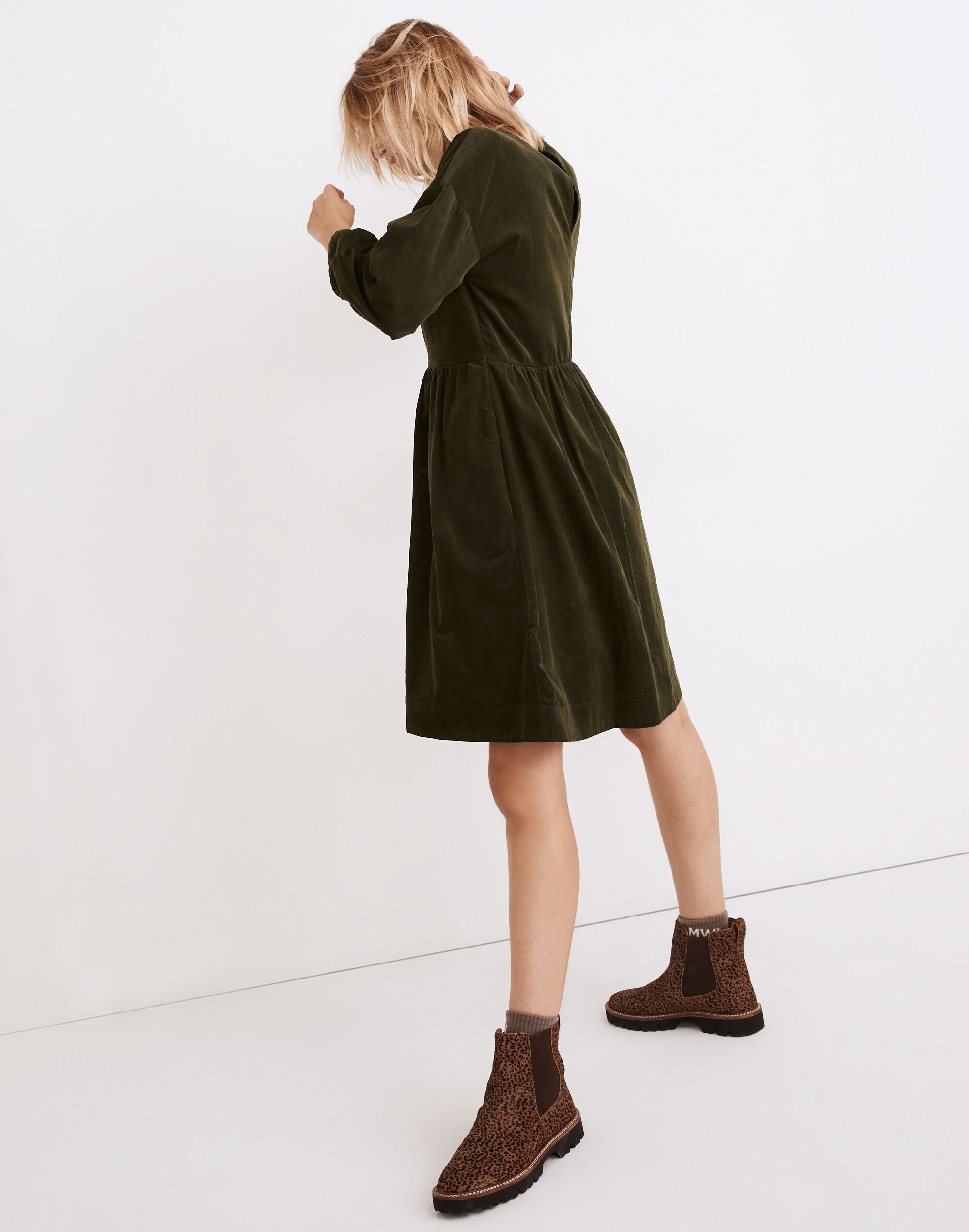 Petite Corduroy Relaxed Mini Dress