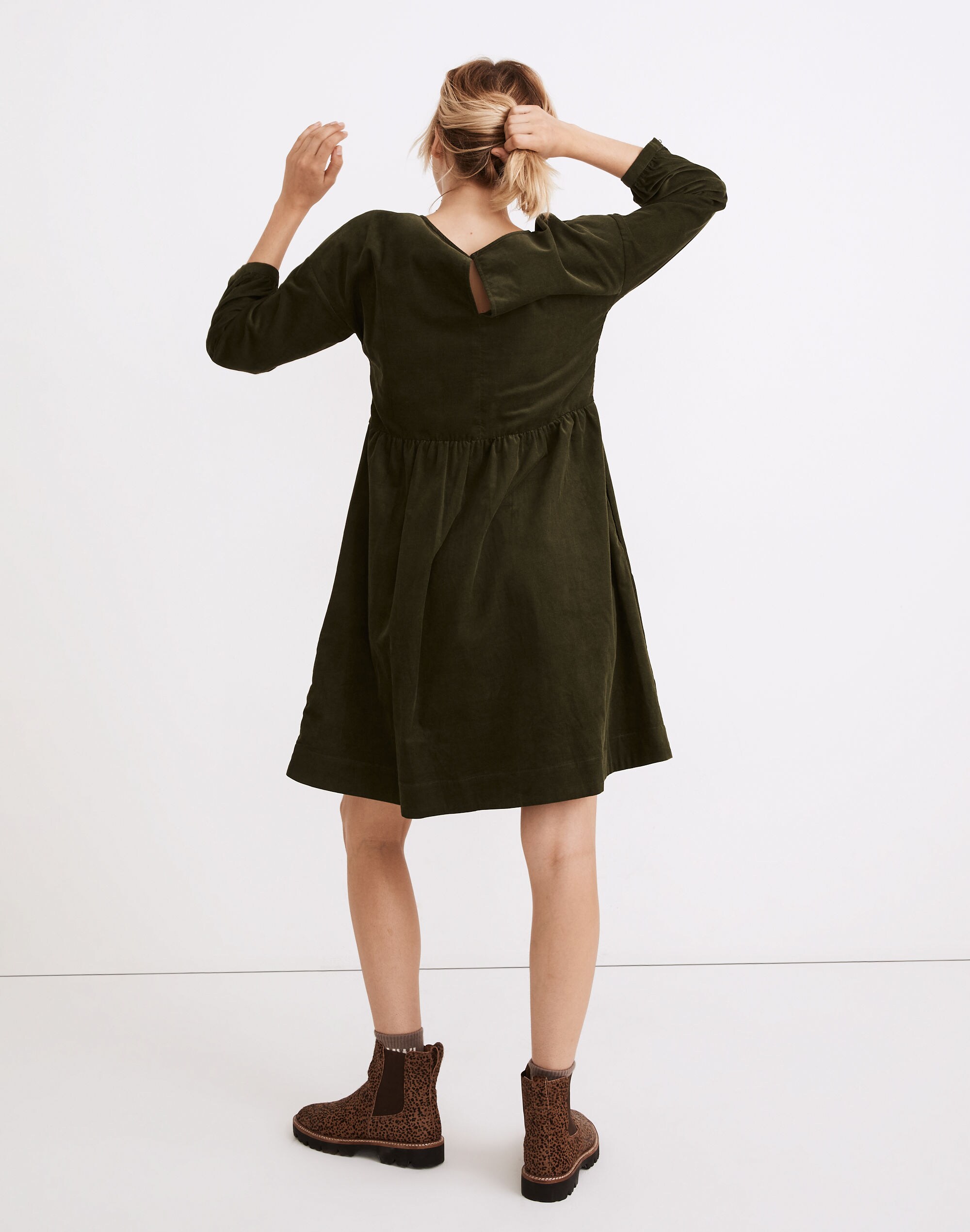 Petite Corduroy Relaxed Mini Dress