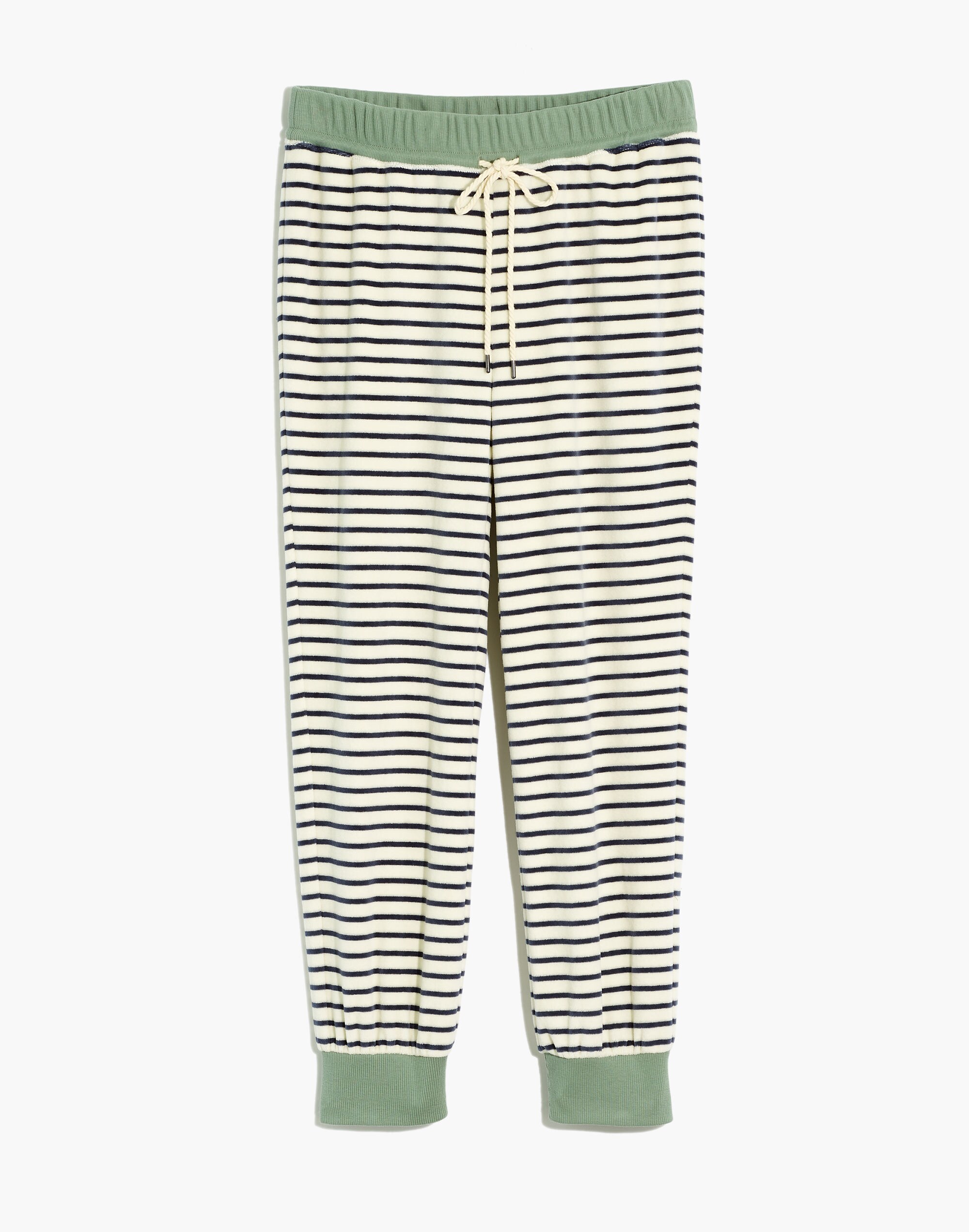 Plus MWL Velour Slim Joggers in Stripe