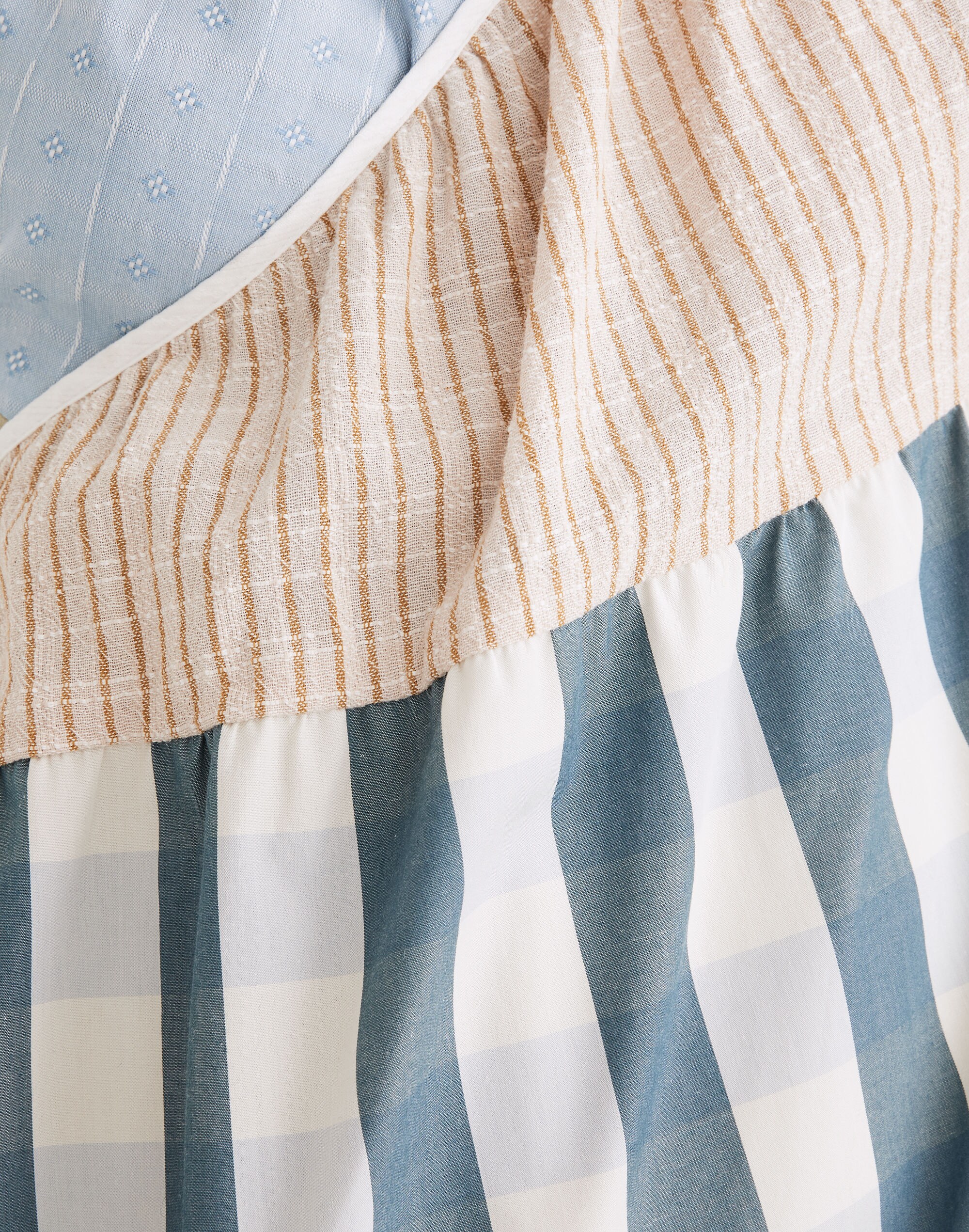 Madewell x La R&eacute;union Upcycled Patchwork Wrap Midi Dress