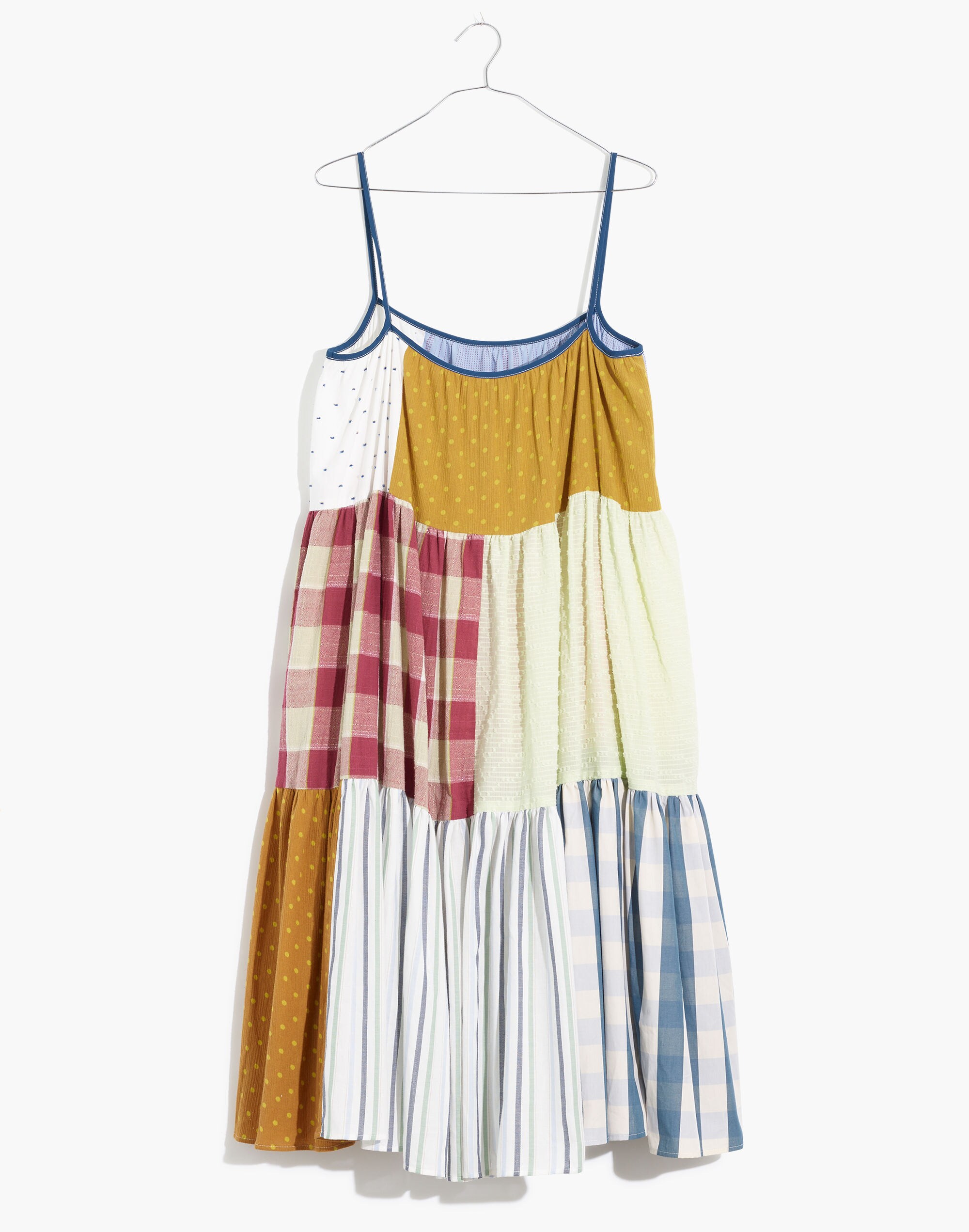 Madewell x La R&eacute;union Upcycled Patchwork Cami Midi Dress
