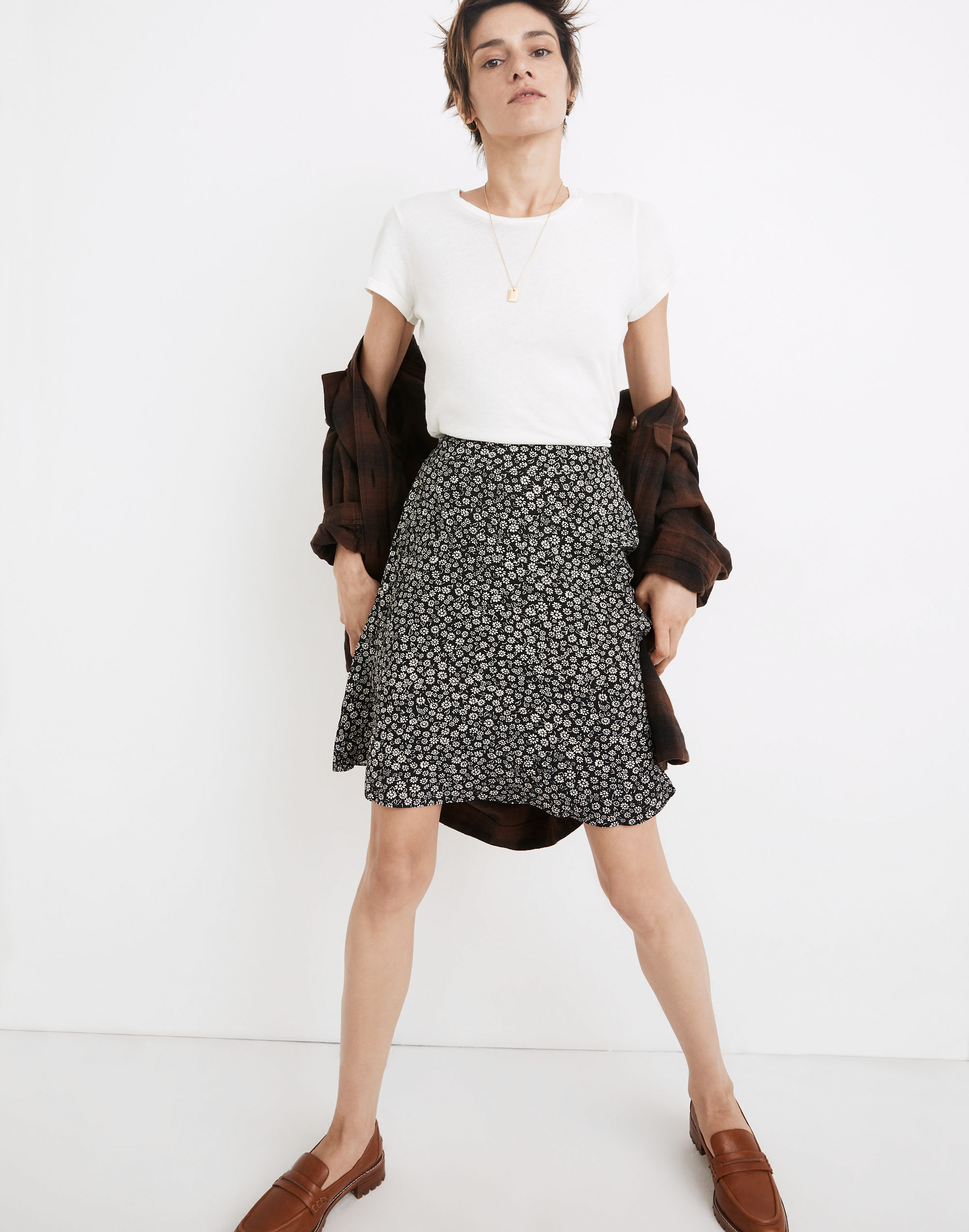 A-Line Mini Skirt in Parisian Ditsy