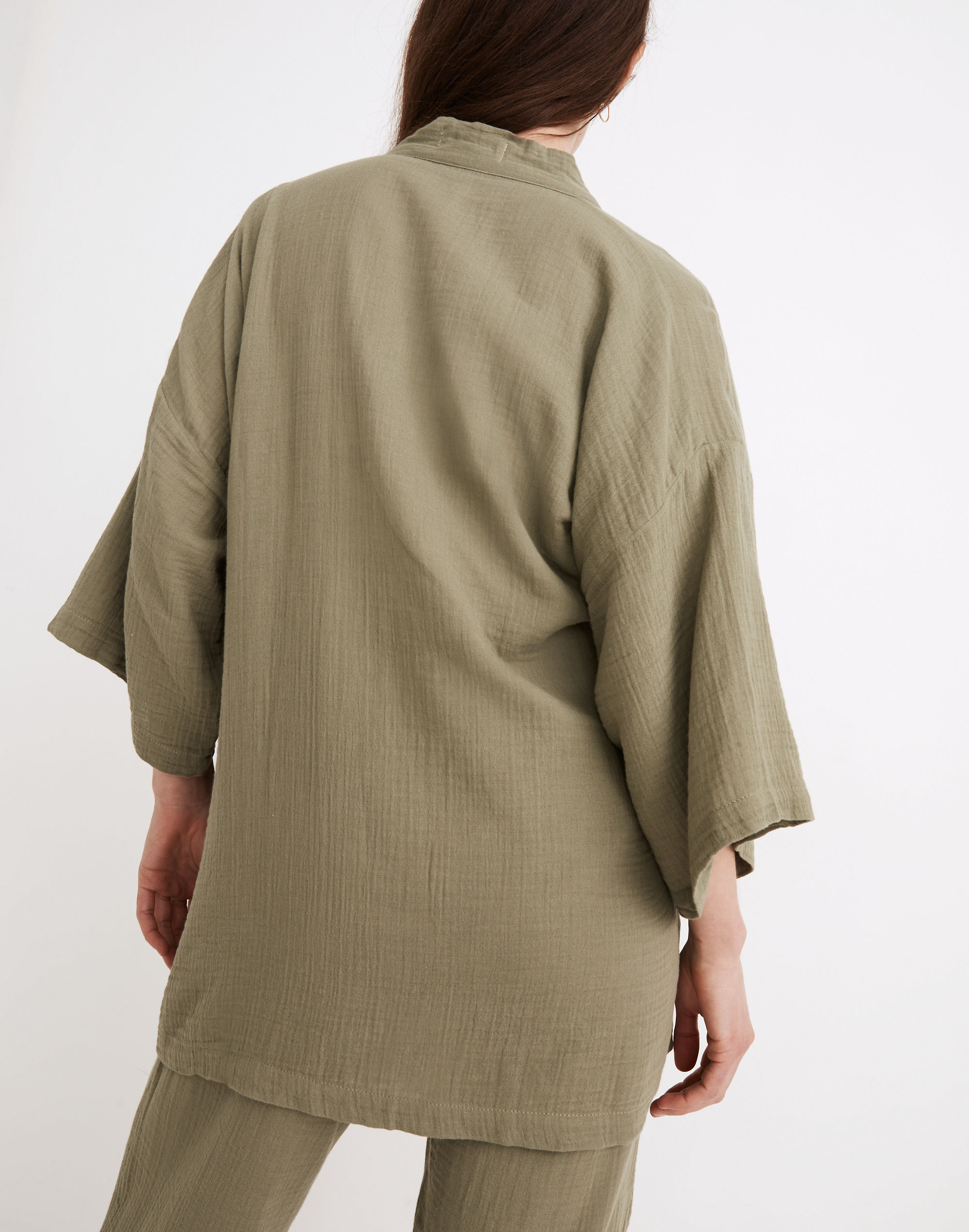 Madewell x Oddbird Gauze Lounge Wrap Top