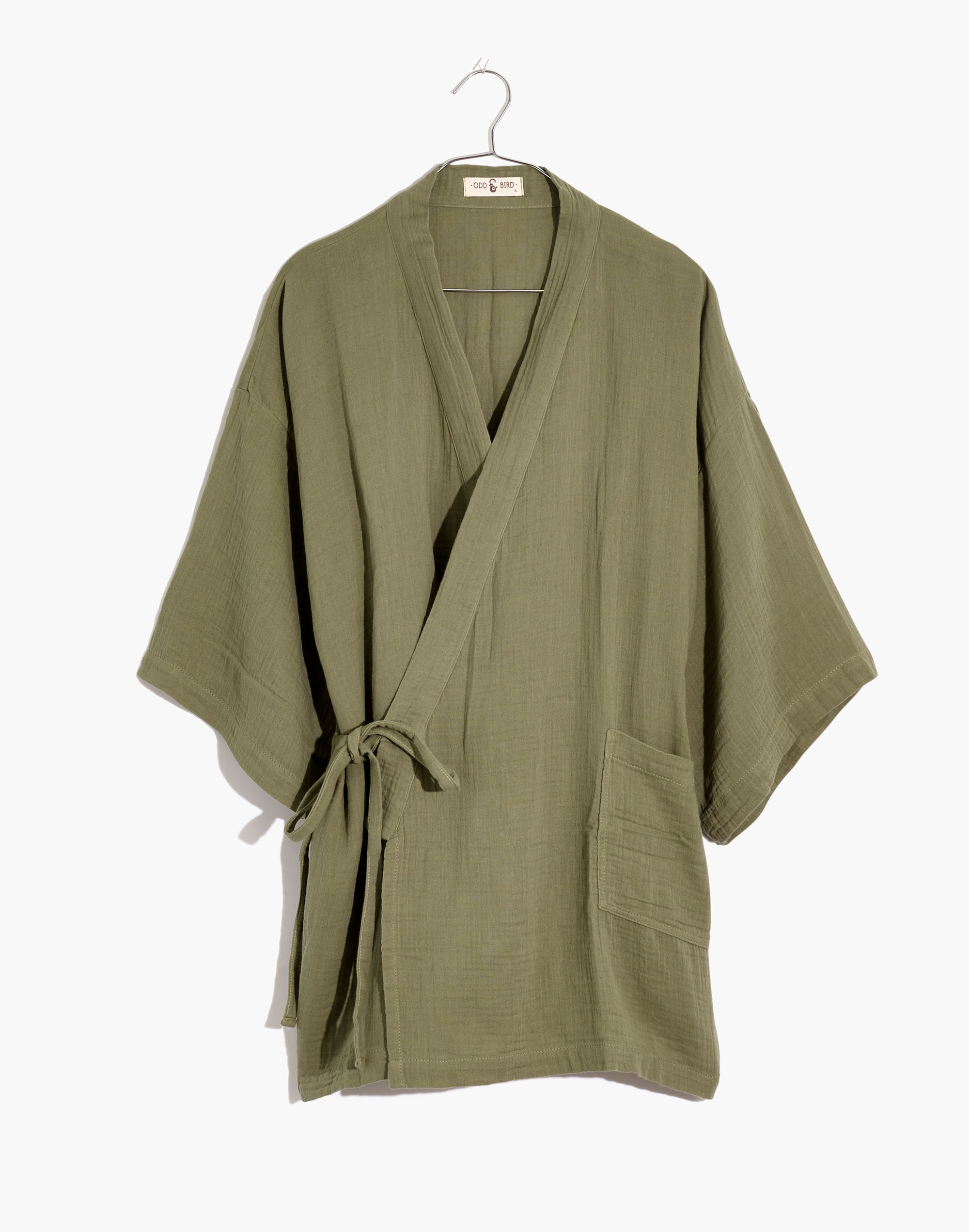 Madewell x Oddbird Gauze Lounge Wrap Top