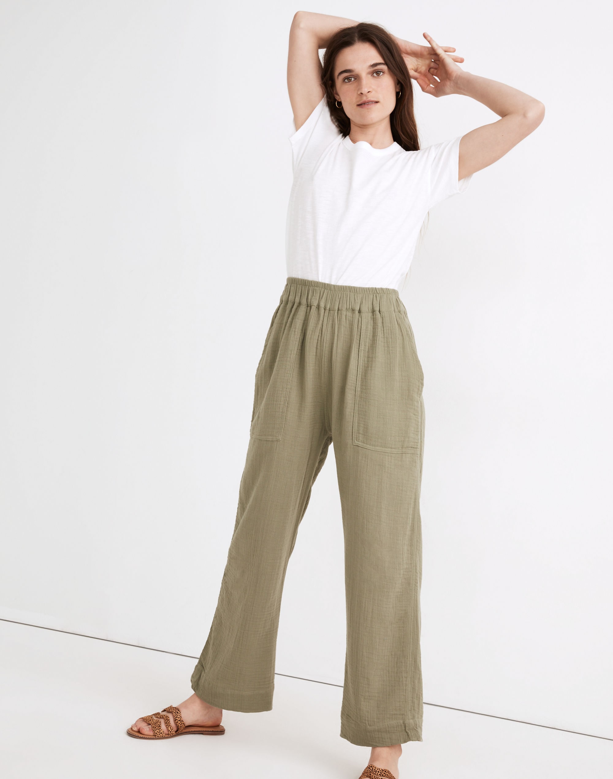 madewell x oddbird gauze lounge pants